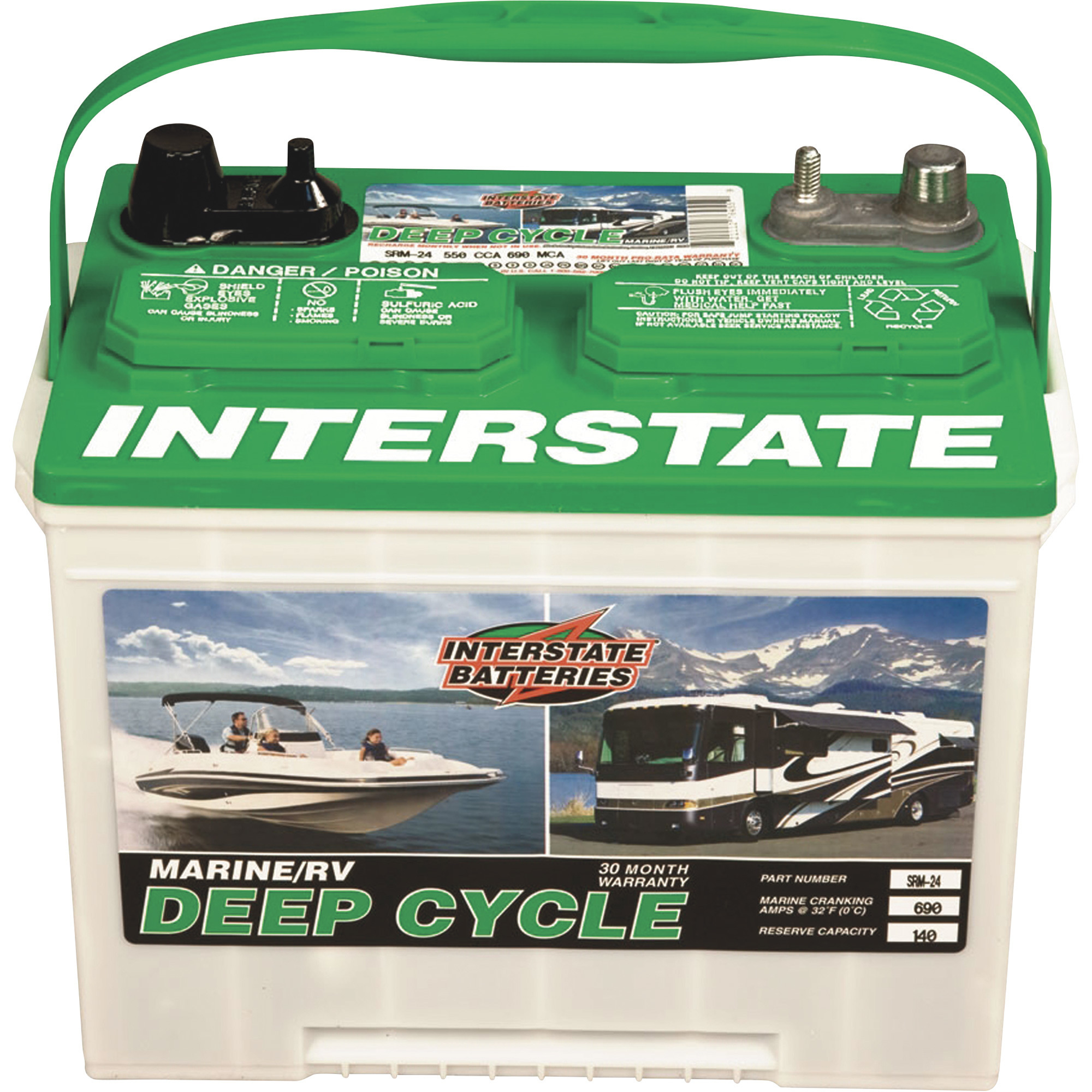 Interstate Batteries Marinerv Deep Cycle Battery Group Size 27m 12 Volt Sealed Lead Acid 9835