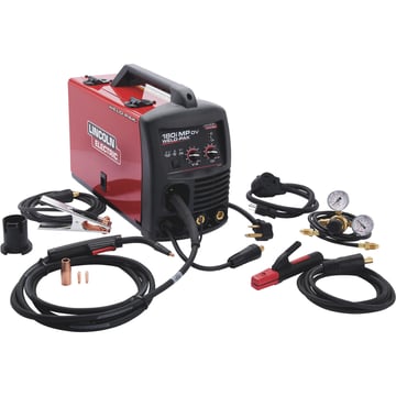 Lincoln Electric WELD-PAK Dual Voltage 120V/230V, 180 Amp, Inverter MIG Welder/Multiprocess Welder, Flux Core Welder, Stick Welder + TIG Welder, Model# K5257-1