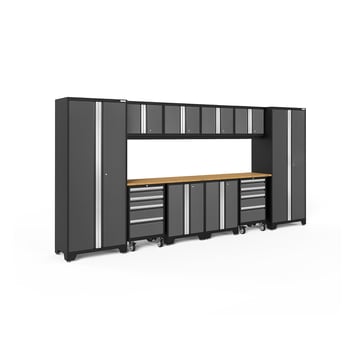 NewAge Products, Bold Series Gray 12-Pc. Steel Garage Cabinet Set