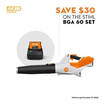 STIHL Battery-Operated Li-Ion Cordless Handheld Blower Kit, 154 MPH, 459 CFM, Model# BGA 60