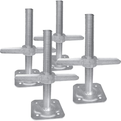 Metaltech Adjustable Leveling Jacks, 4-Pk., For Baker-Style Scaffolding, Model# I-IBSJP12H4