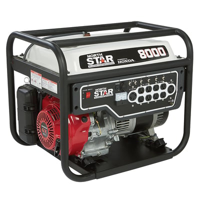 NorthStar Commercial-Grade Portable Generator, Honda GX390 OHV Engine, 6600 Rated Watts, 8000 Surge Watts, 120/240 Volts