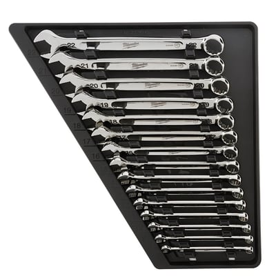 Milwaukee Combination Wrench Set, 15-Pc., Metric, Model# 48-22-9515