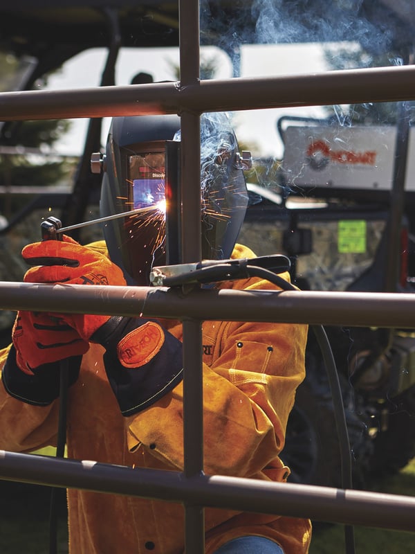 Welding Helmet Sparks Right