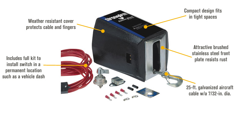 Dutton-Lainson StrongArm 120 Volt AC Powered Electric Winch With Remote, 1200-Lb. Capacity, Galvanized Aircraft Cable, Model# SA5015AC | Northern Tool