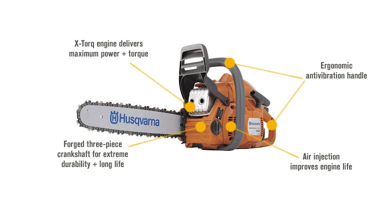 Husqvarna 440E Chainsaw — 16in. Bar, 40.9cc, 0.325in. Pitch, Model ...