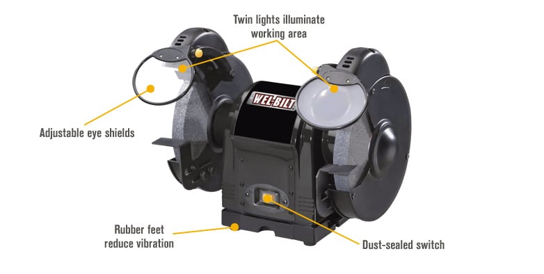 Wel-Bilt Bench Grinder, 8in., 3/4 HP | Northern Tool