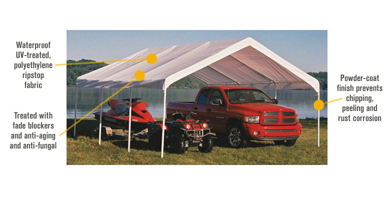 ShelterLogic Super Max Commercial Outdoor Canopy, 20ft.L x