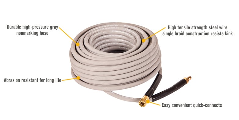 NorthStar Sewer and Drain Cleaning Hose — 3000 PSI, 90ft. x 3/8in., Model#  WSI 410582