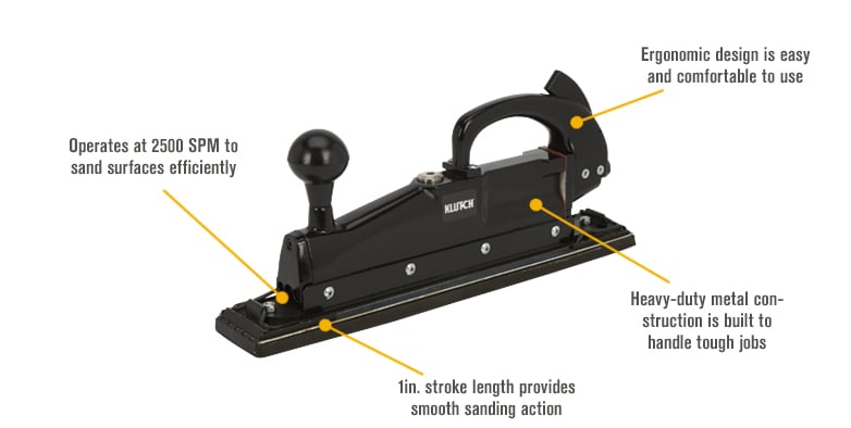 Ingersoll Rand Straight Line Air Sander 3000 RPM Free Speed 90 PSI