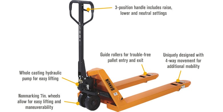 Bannon Multi-Directional Pallet Jack — 5500-Lb. Capacity, Model# 51 ...