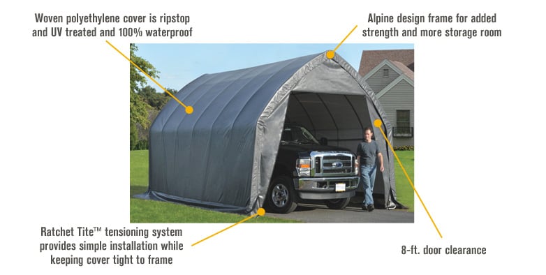 ShelterLogic Garage-in-a-Box for SUV/Truck Instant Shelter, 20ft.L x 13ft.W  x 12ft.H, Model# 62693 | Northern Tool