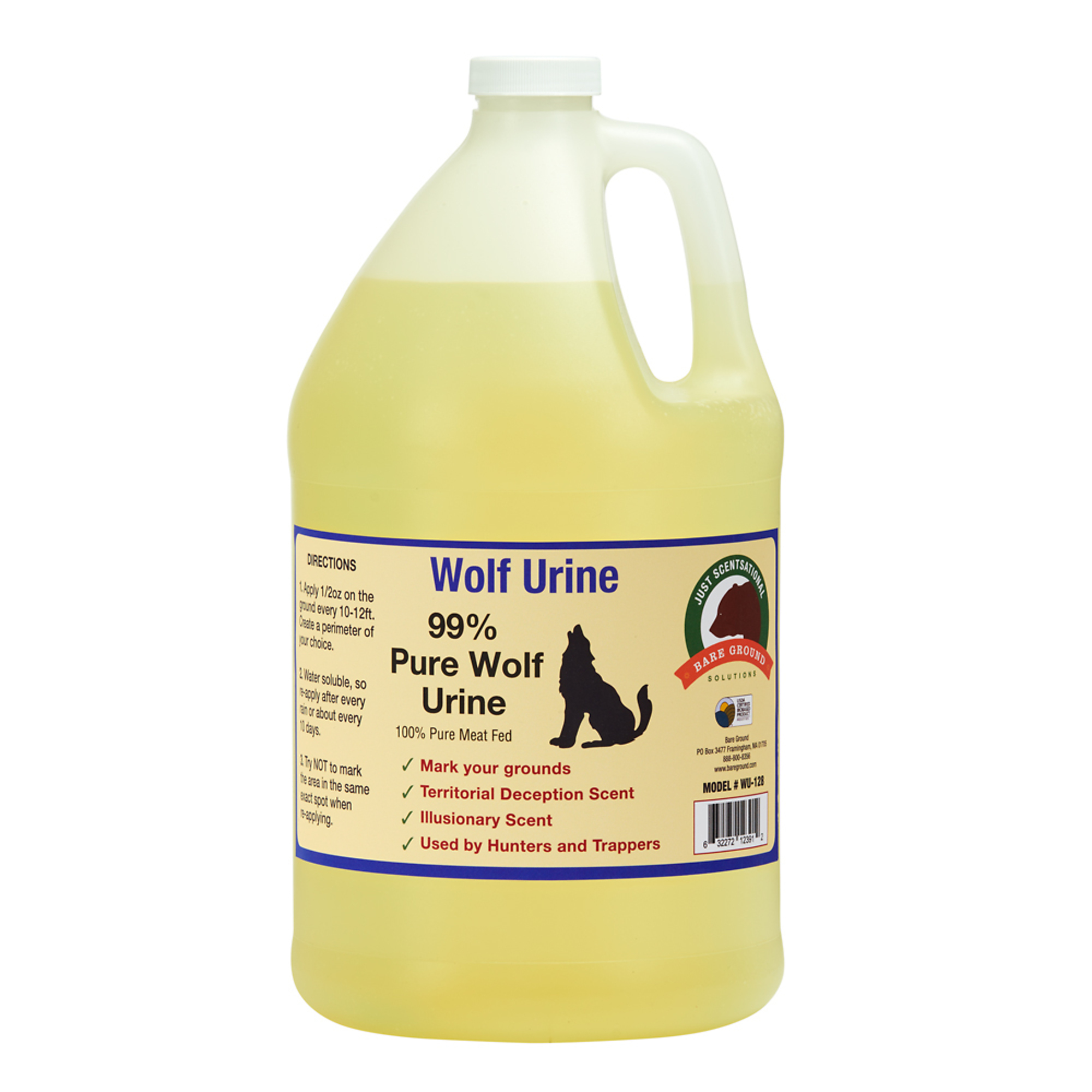 Just Scentsational, Wolf Urine Predator Scent 128 oz, Model# WU-128