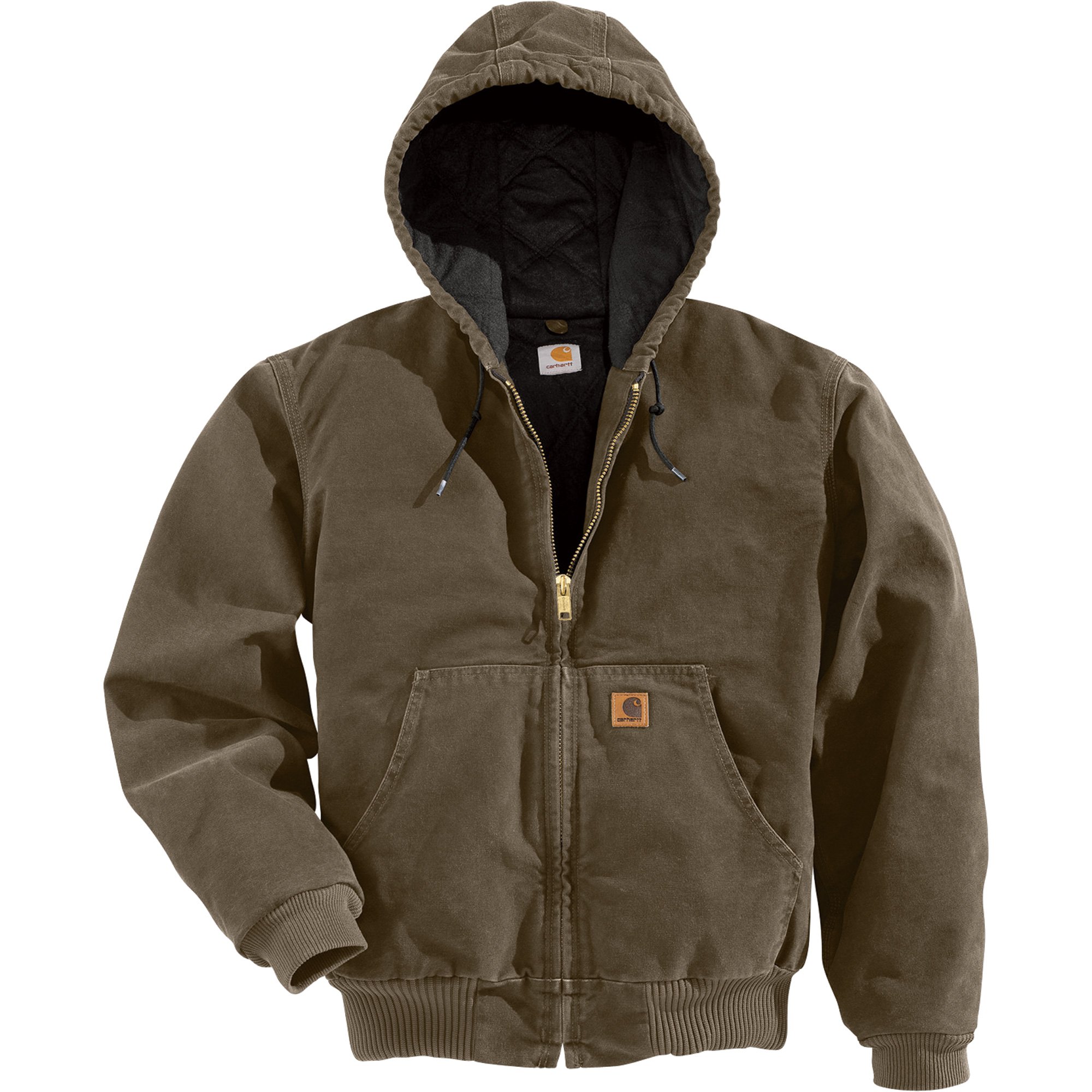 Carhartt Sandstone Active Jacket — Quilted Flannel Lined