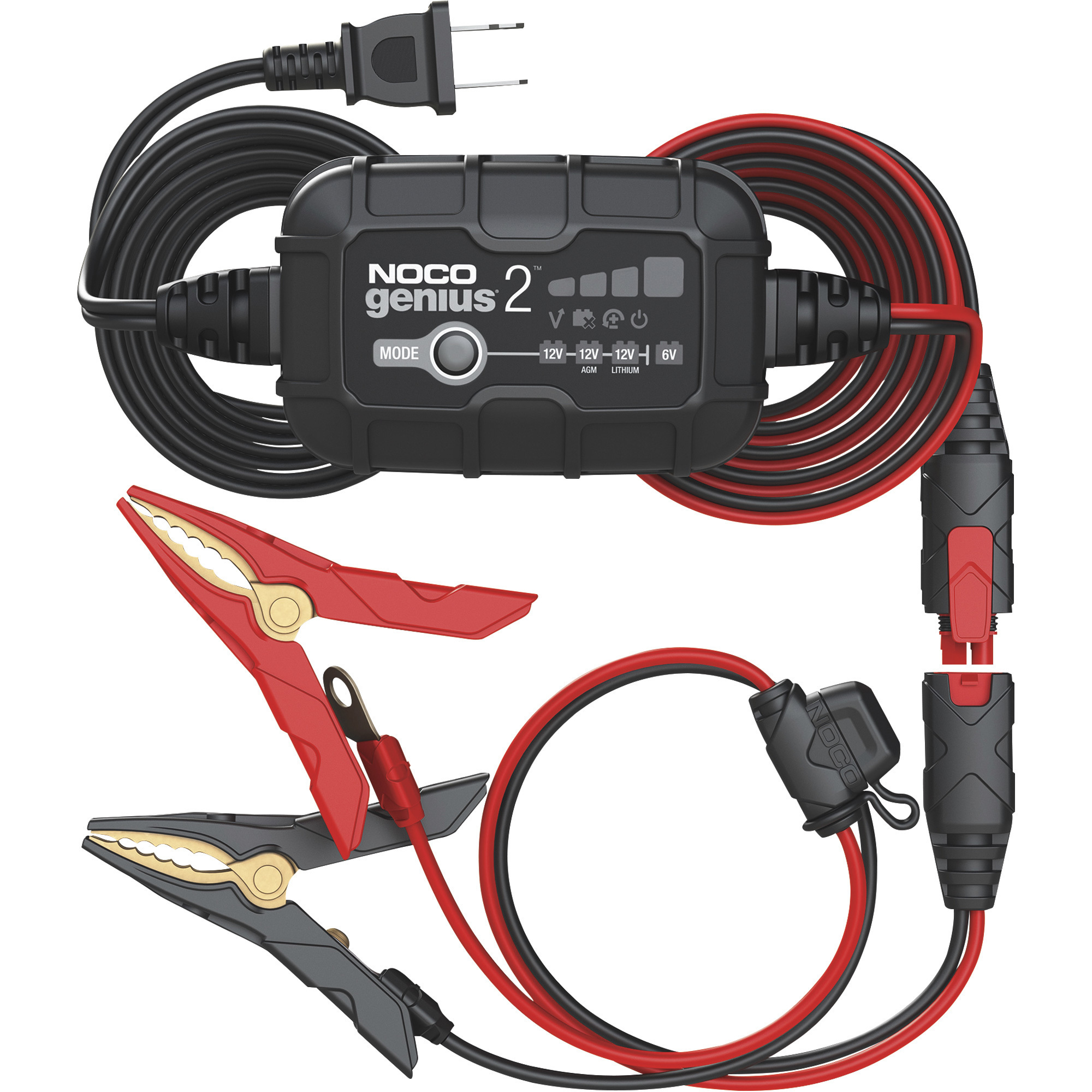 NOCO Genius2 Portable Automatic Battery Charger/Maintainer â 6/12 Volt, Model GENIUS2