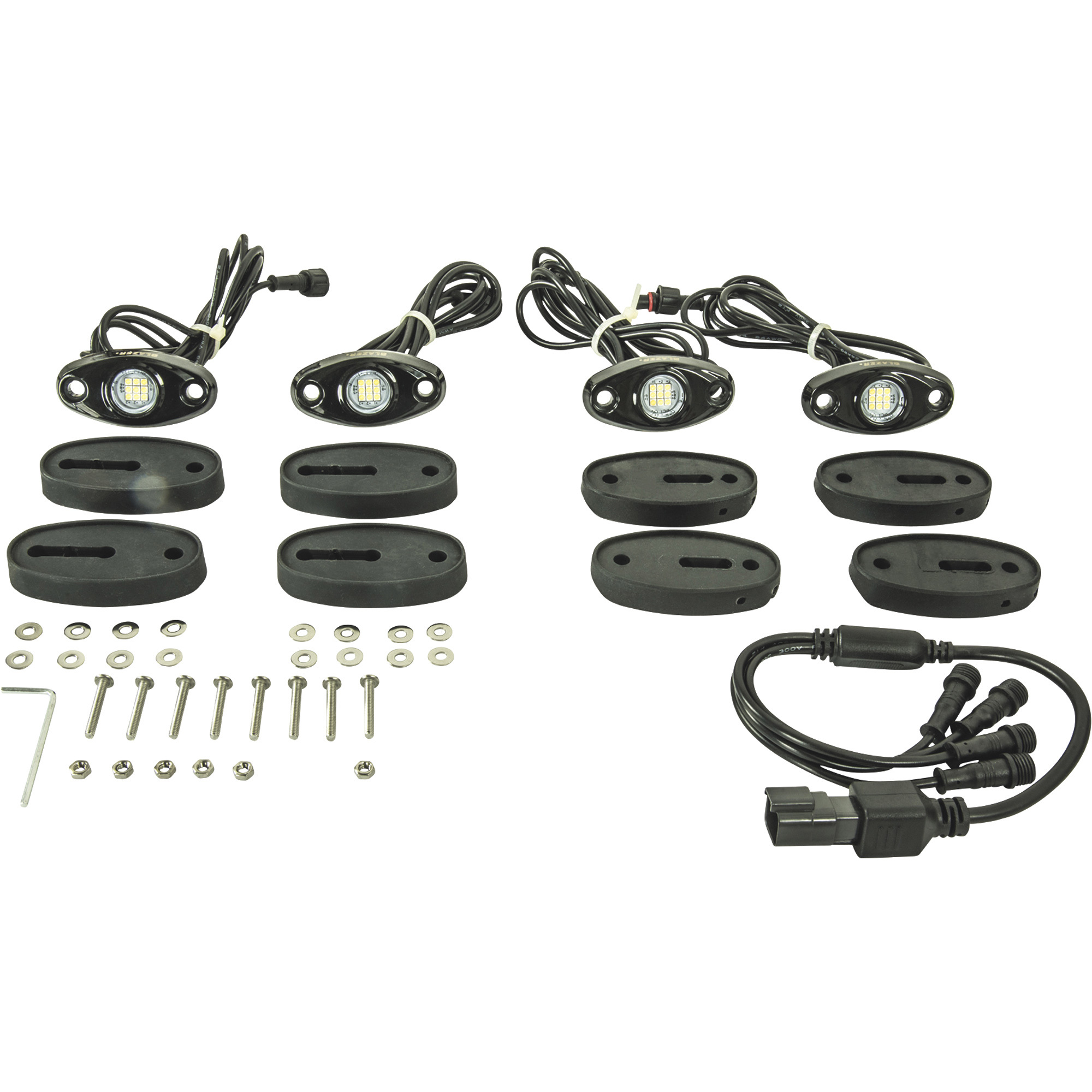 Blazer 12 Volt LED Rock Light Kit â 4-Pack, Round, 1 Amp/Ea., Model CWL515