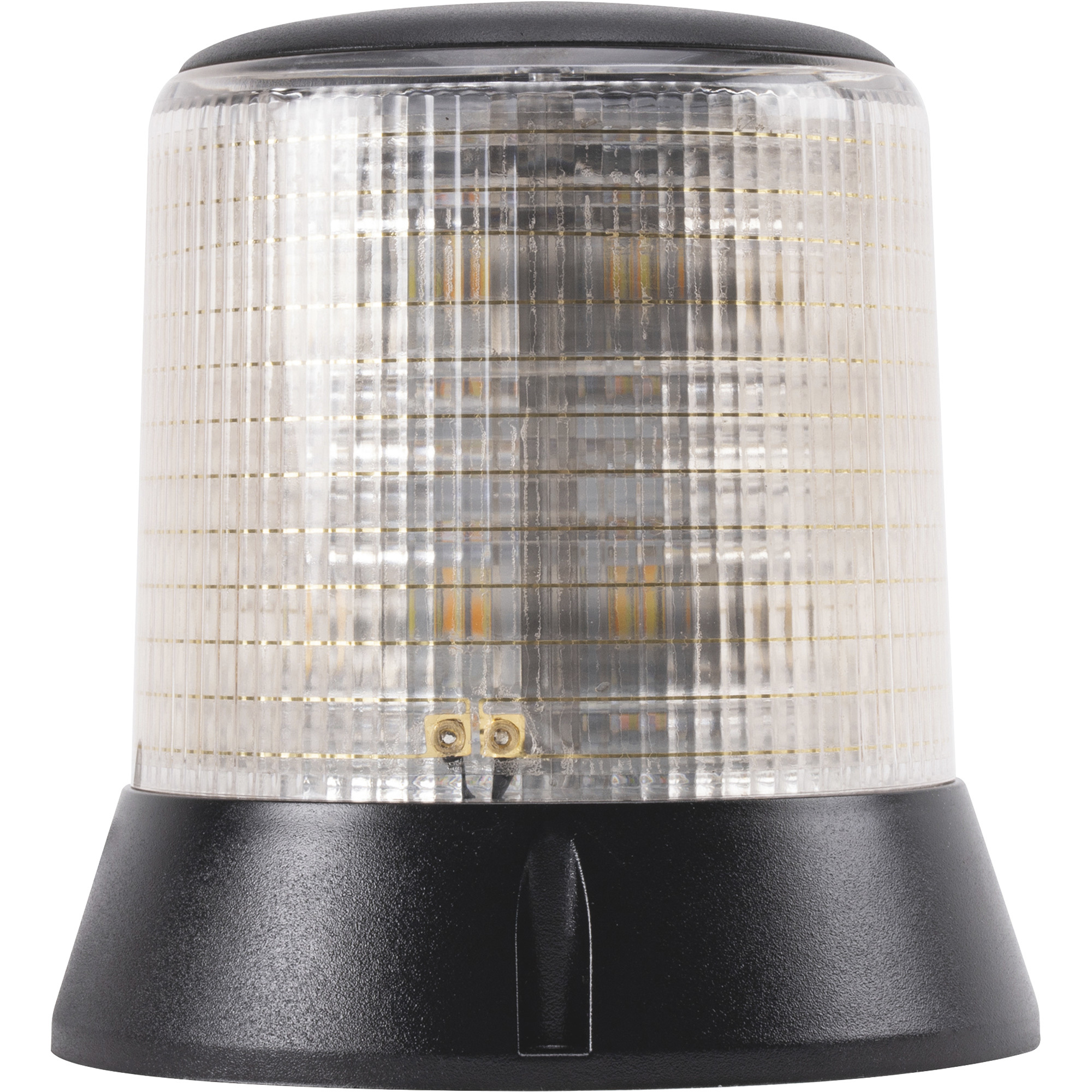 Blazer LED Tall Heated Beacon Warning Light â 12V, Clear Lens/Amber and White LEDs, Magnetic Mount, Model C41CACH