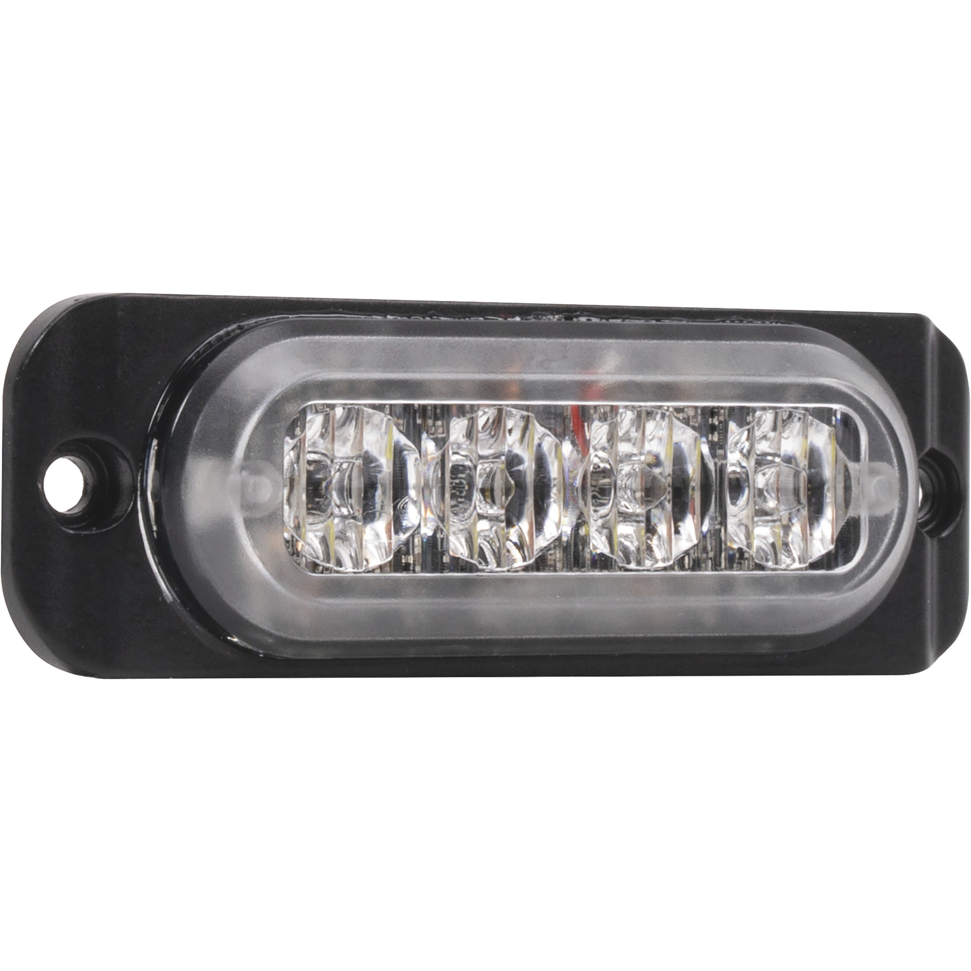 Blazer LED Grille-Mount Class 2 Strobe Lights, Pair, Rectangle, 4 LEDs Per Light, 12V, White/Amber, IP67 Rating, Grille- or Surface-Mount, Model C4843