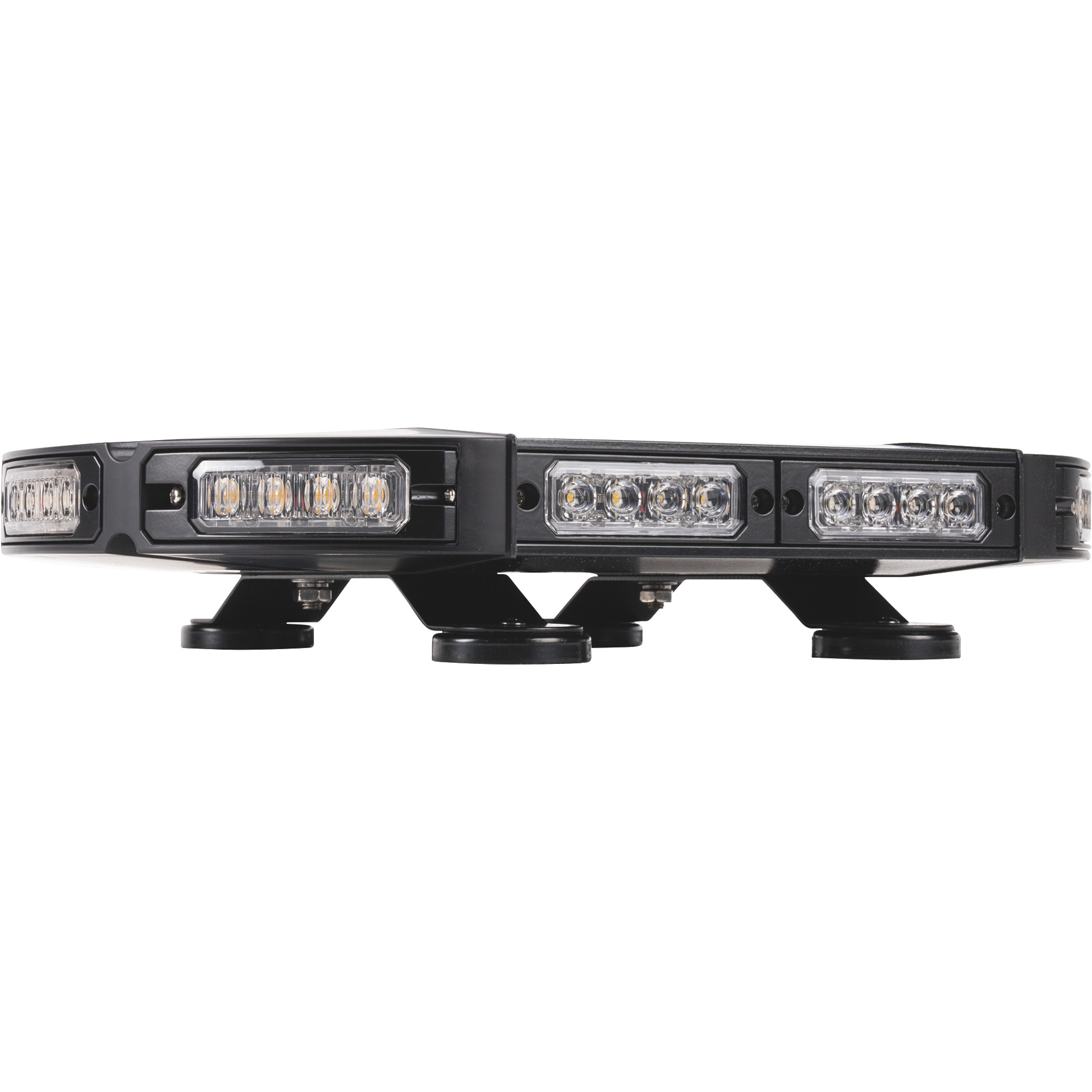 Blazer 12V LED Class 1 Emergency Light Bar â 40 Watt, Clear Lens/Amber LEDs, 11 Flash Patterns, Magnetic Mount, Model C4857CAC