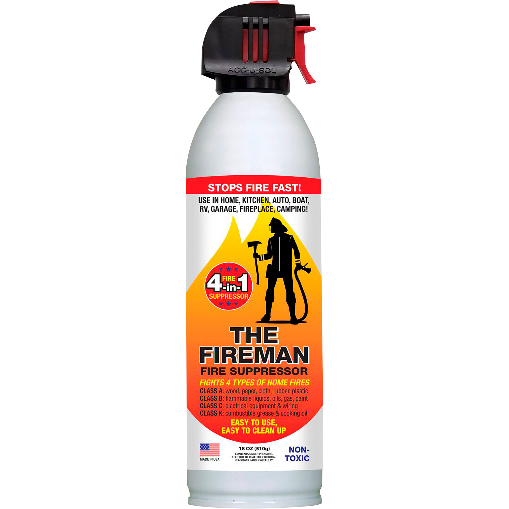 1 Shot 'N Gone Fire Suppressant Spray, 18-Oz. Spray Can, Model 1S-FireX