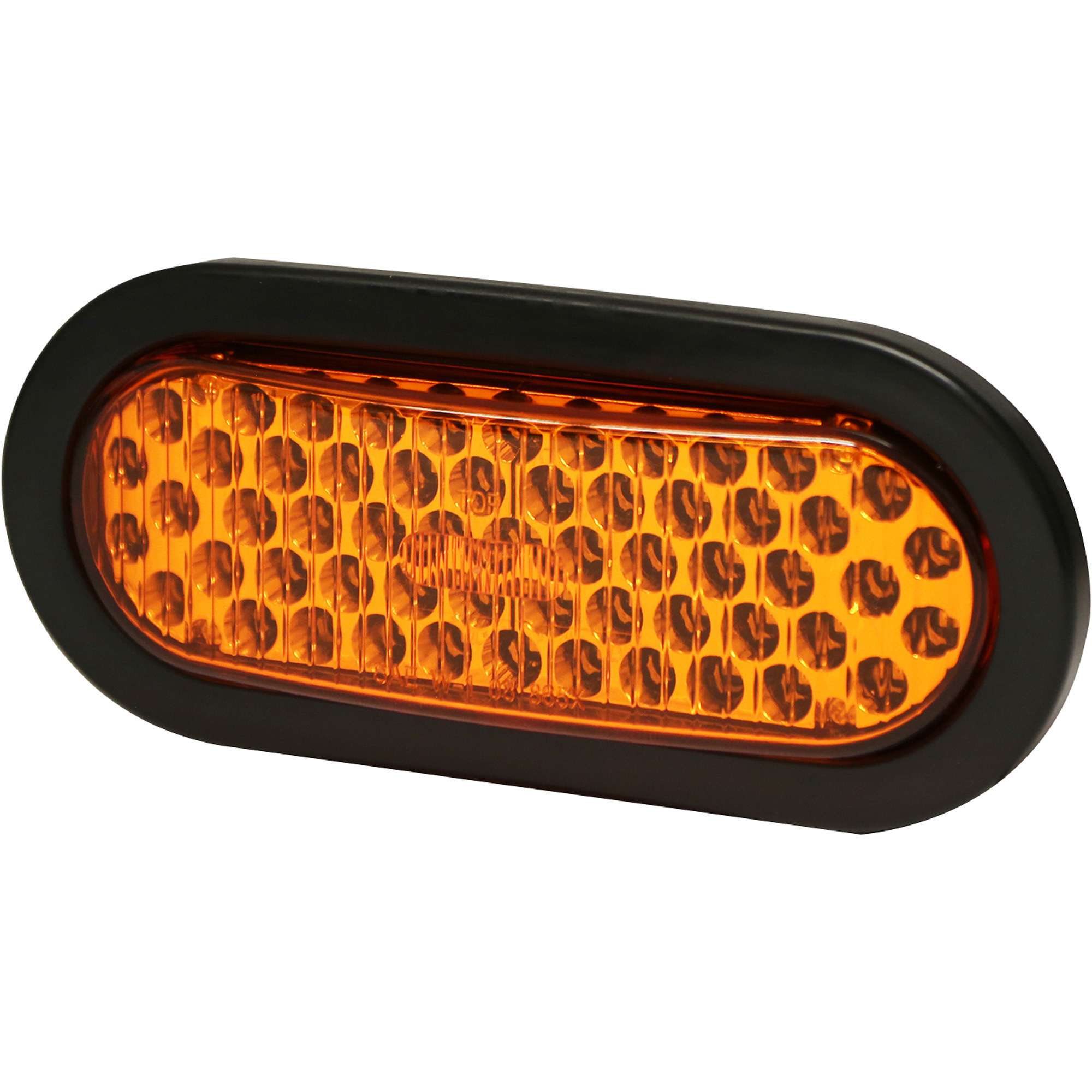 Ecco LED Directional Warning Light â Amber Lens, Oval, Grommet Mount, Model 3965AA