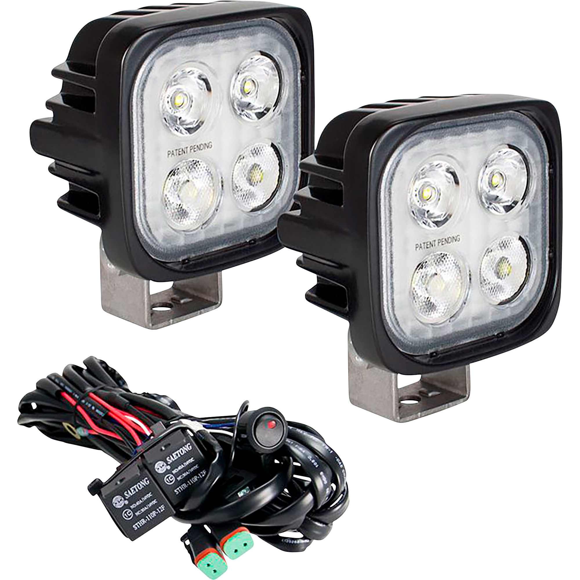 Vision X Duralux LED 10/25Â° Universal Utility Light Kit â 2-Pack, 2960 Lumens, Clear Lens, Model Mini M4M