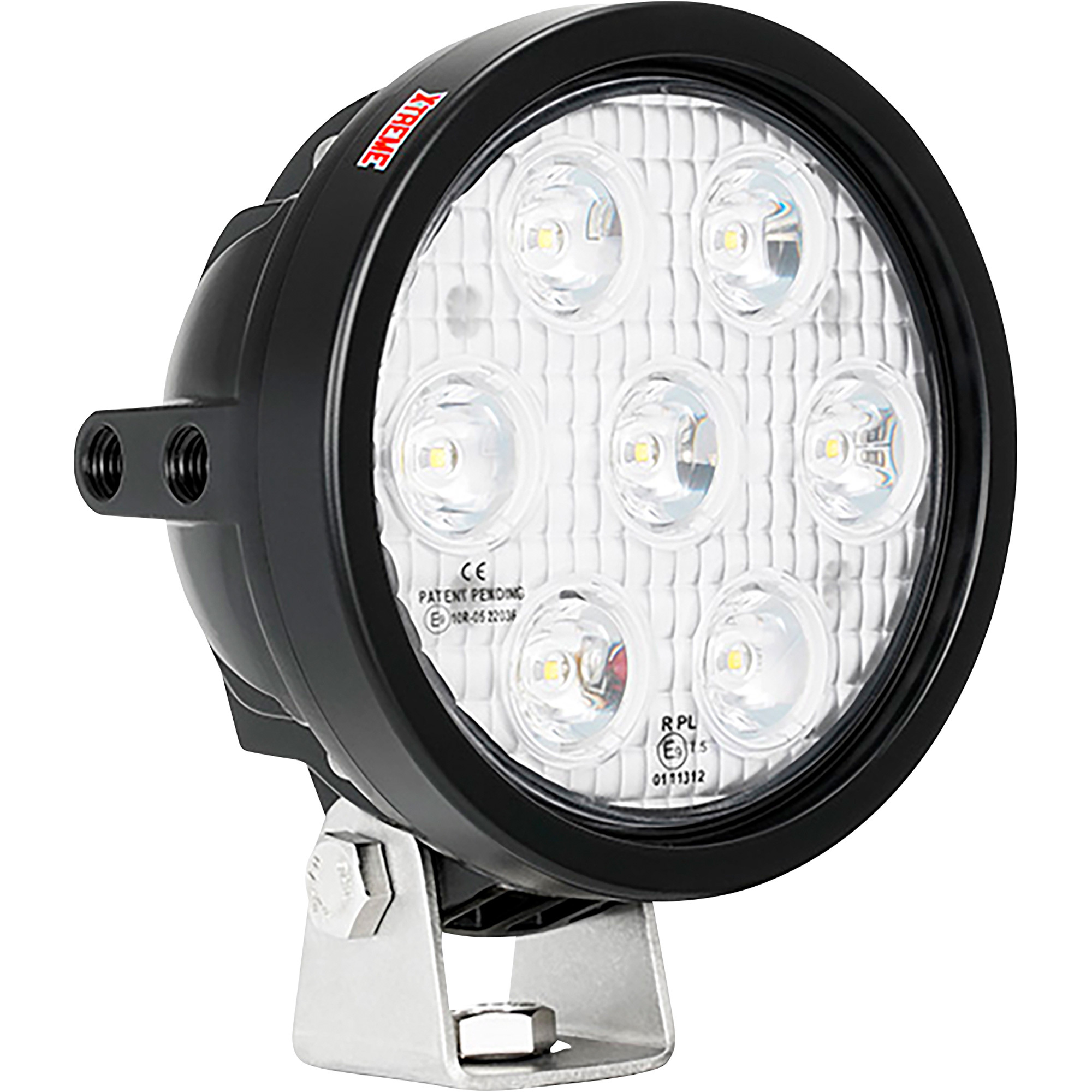 Vision X UMX 60 LED Flood Light â 4.5Inch Round, Clear Lens, 7 LEDs, Permanent Mount, Model XIL-UMX4060