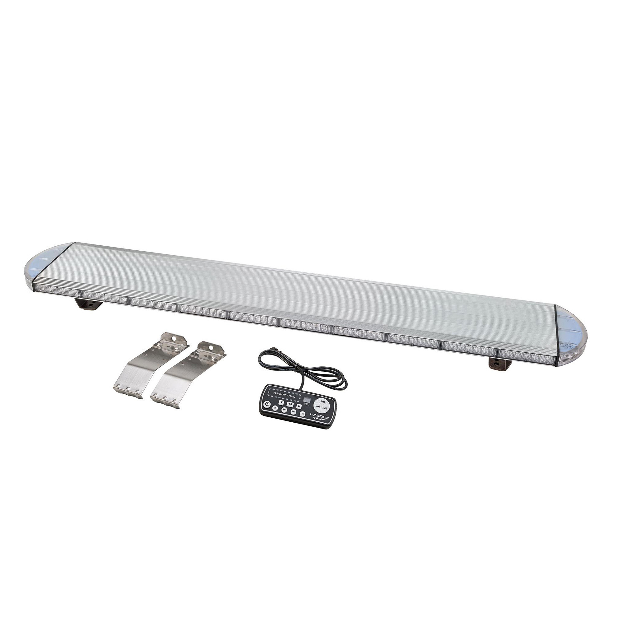 WOLO Luminous LED Linear Light Bar â 48Inch L, Amber LEDs/Clear Lens, 126 LEDs, Permanent Mount, Model 570A-48