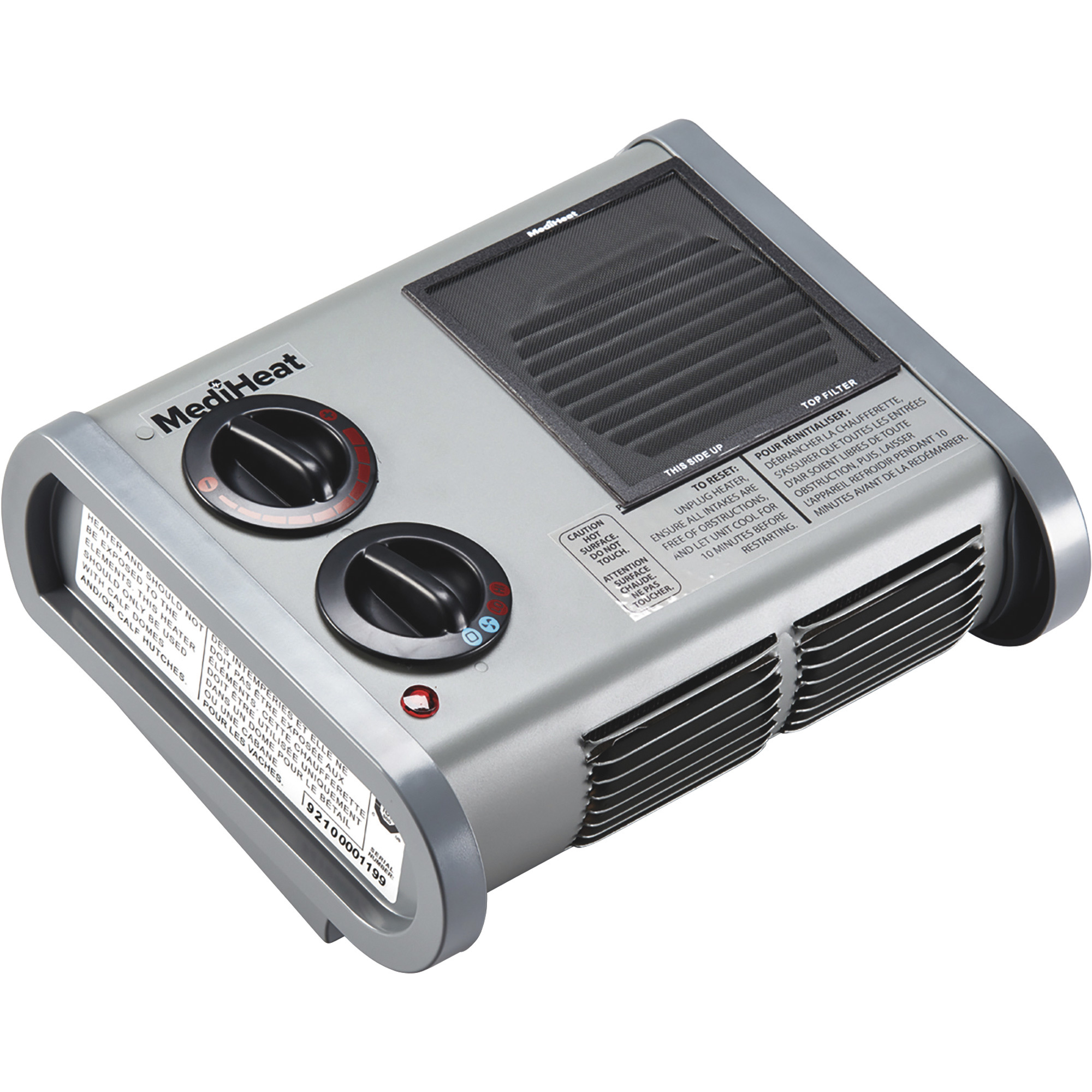 MediHeat Calf Hutch Electric Heater â 5200 BTUs, 120 Volts, 1500 Watts, 120 Amps, Model 9210CAGBX