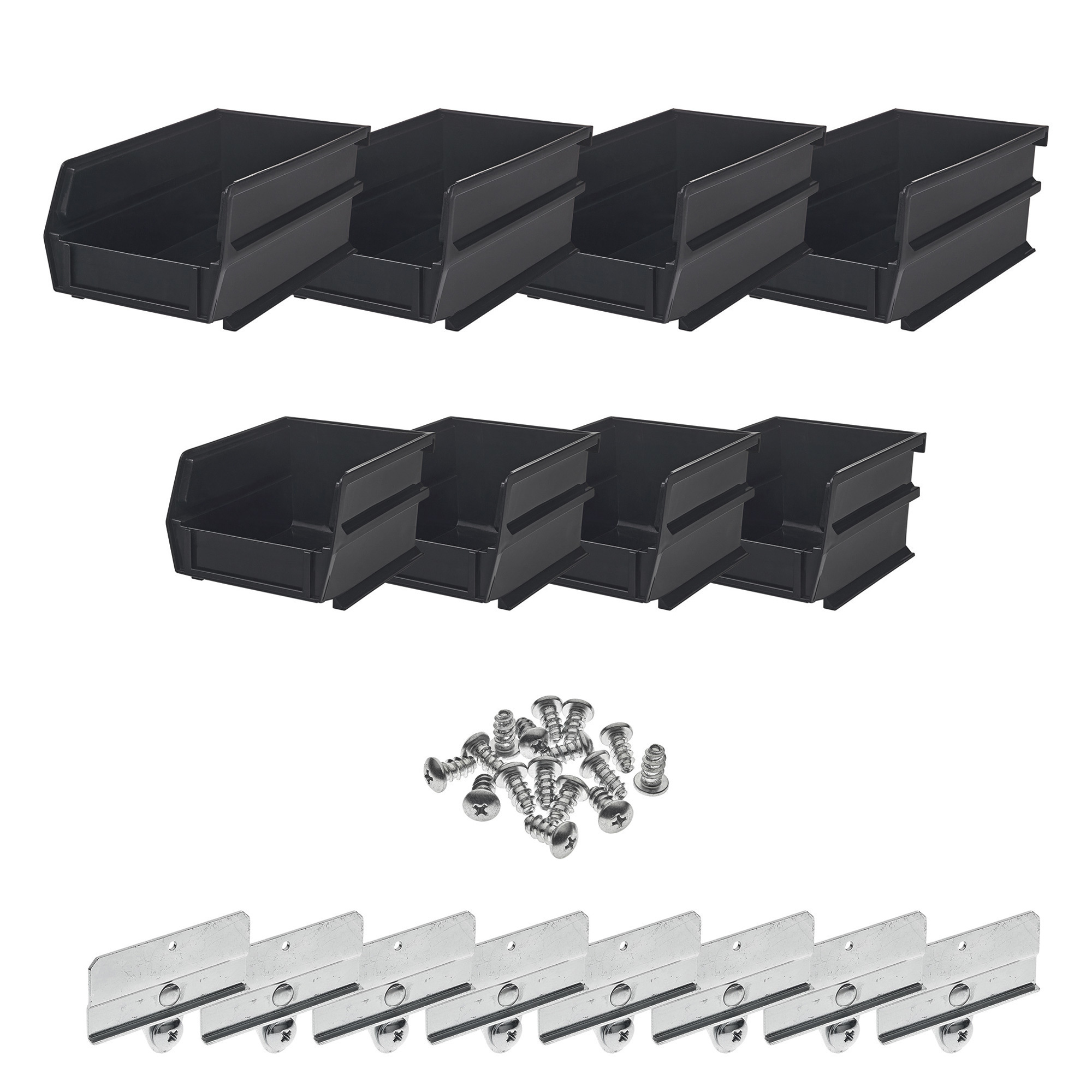 Triton Products DuraHook Small/Medium BinKit, 8-Pack Set, Black, Model 028-BK