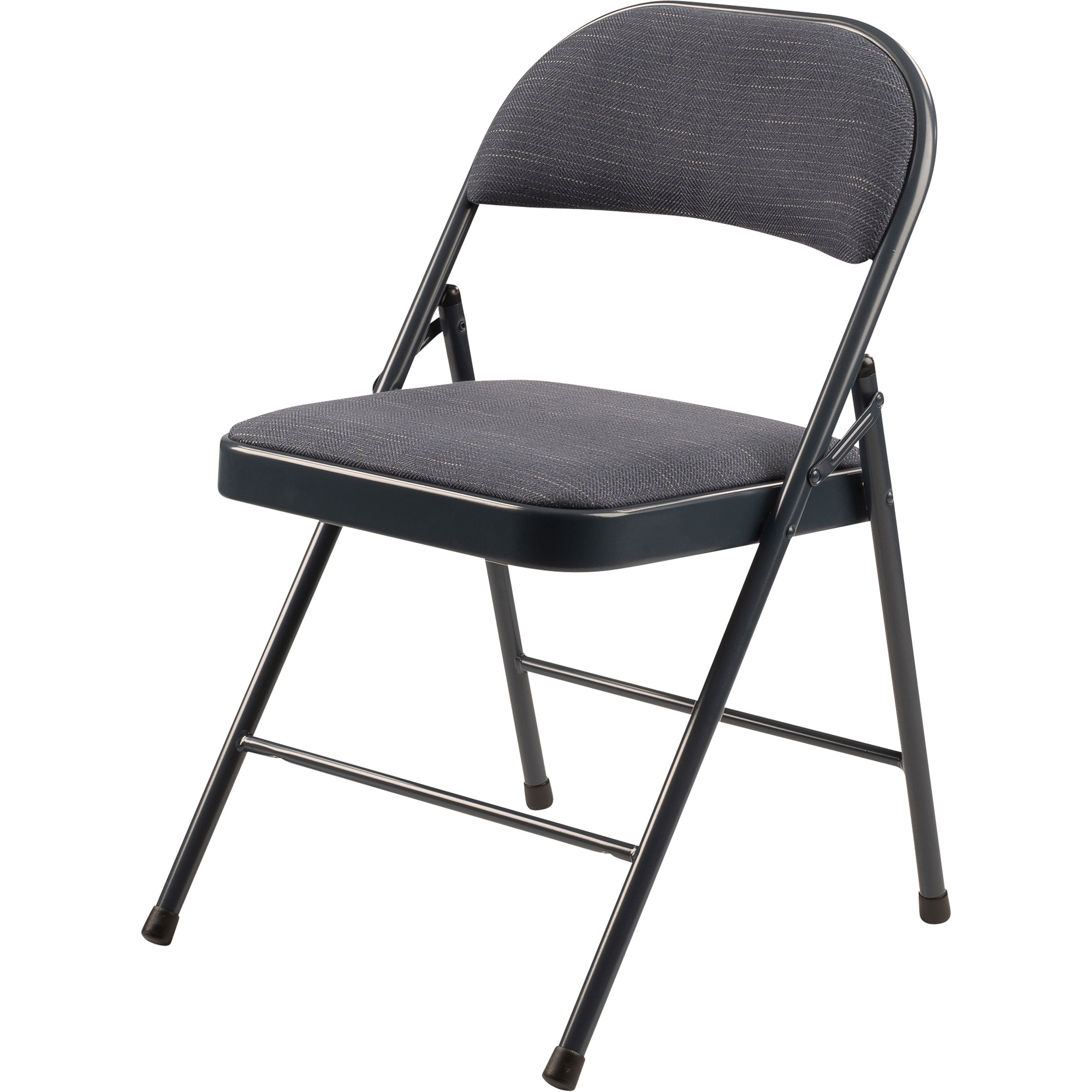 Fabric Padded Folding Chairs — 4-Pack, Blue, Model - National Public Seating 974