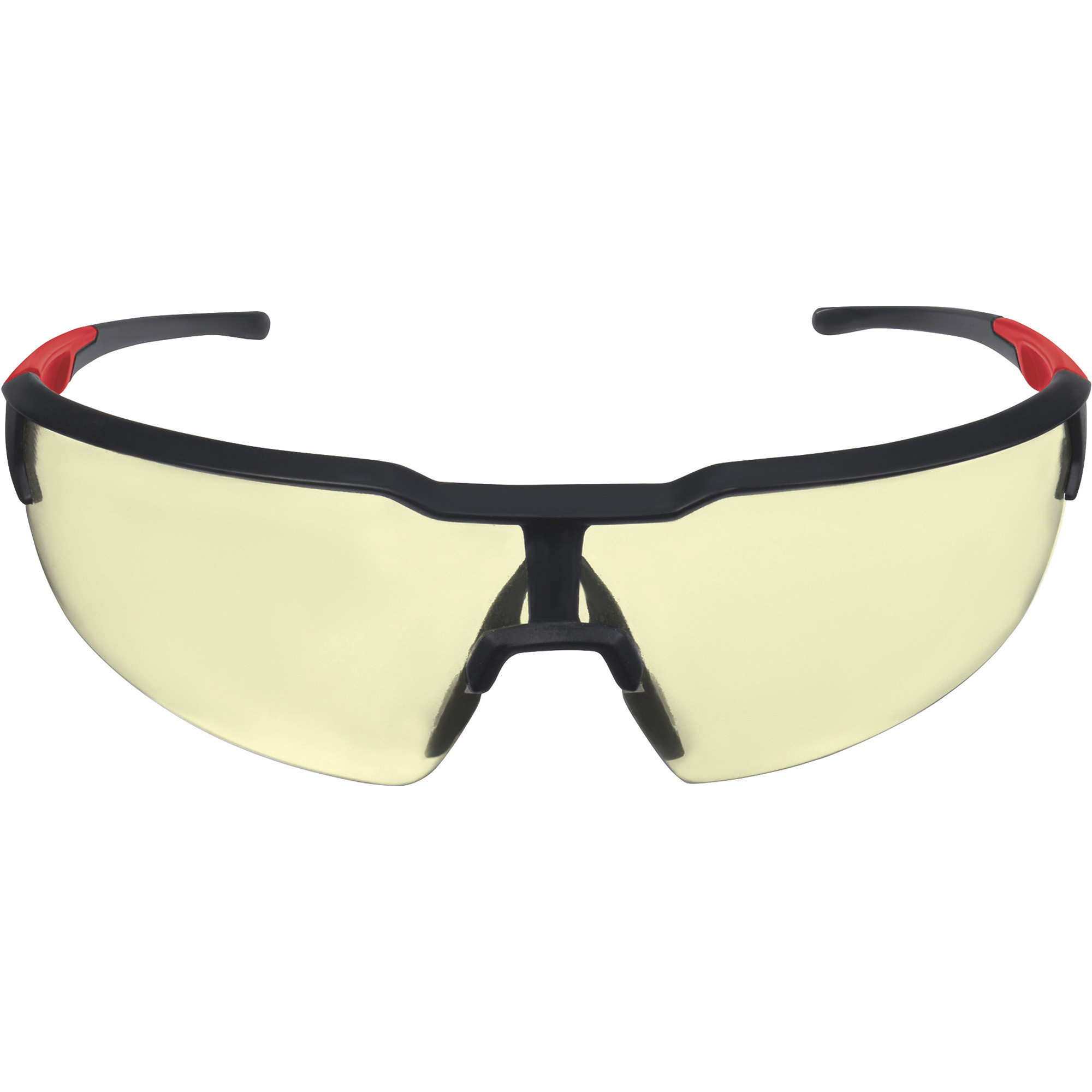 Milwaukee Fog-Free Safety Glasses, Yellow Lens, Black/Red Frame, Model 48-73-2102