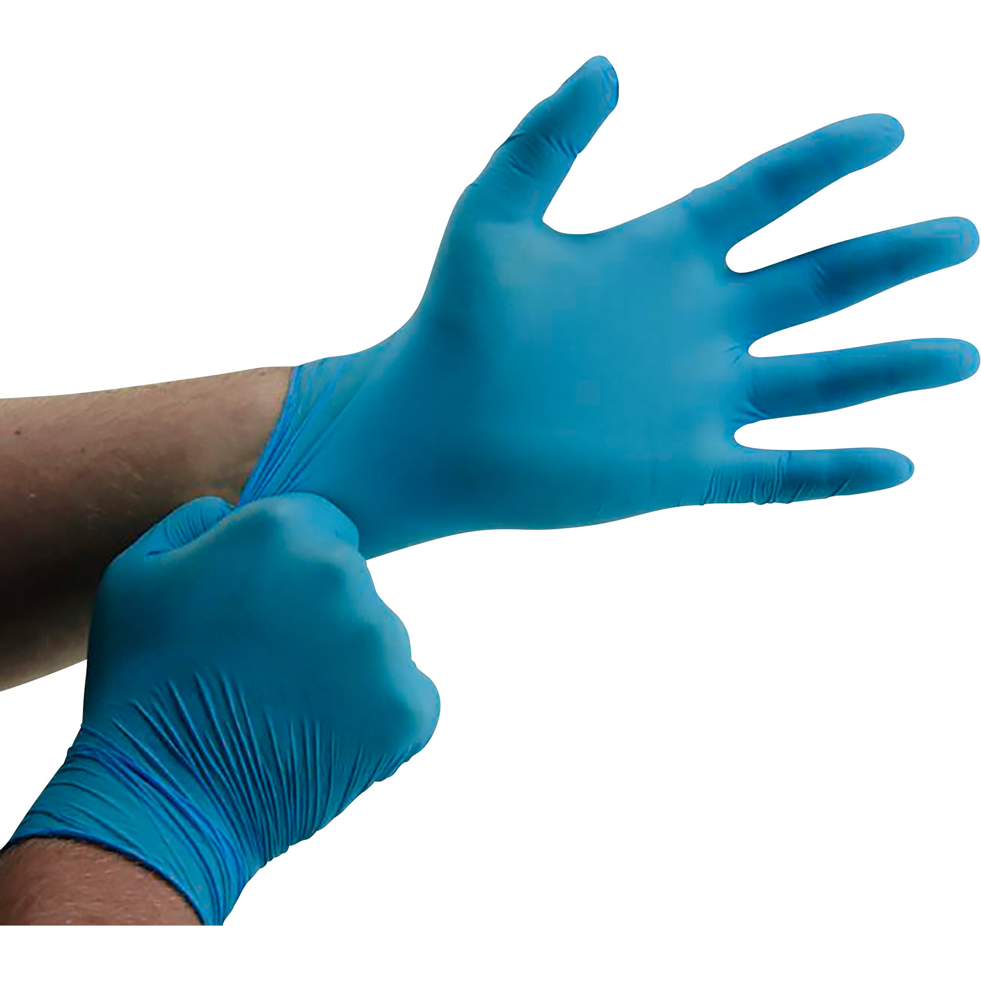 Powder-Free 2.5 Mil Nitrile Disposable Gloves, 50 Pairs, Blue, Model 2917L