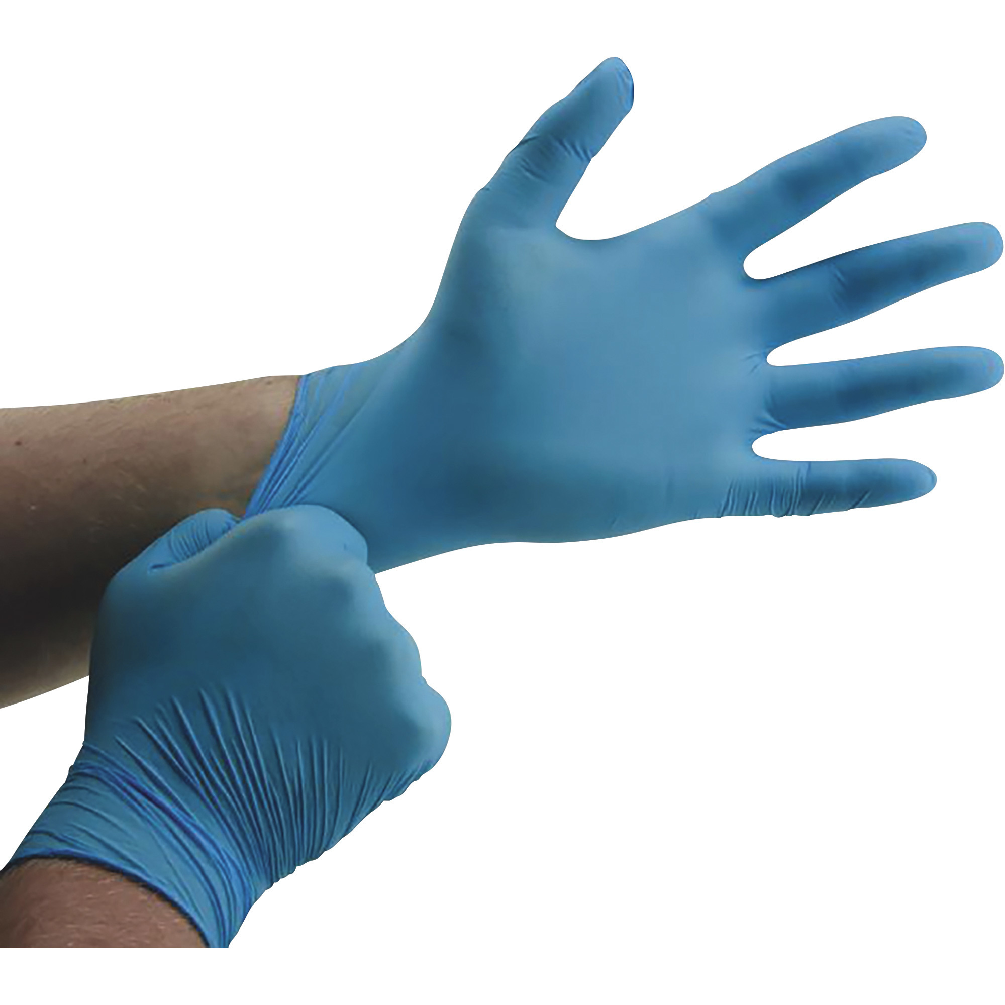 Powder-Free 2.5 Mil Nitrile Disposable Gloves, 50 Pairs, Blue, Model 2917M