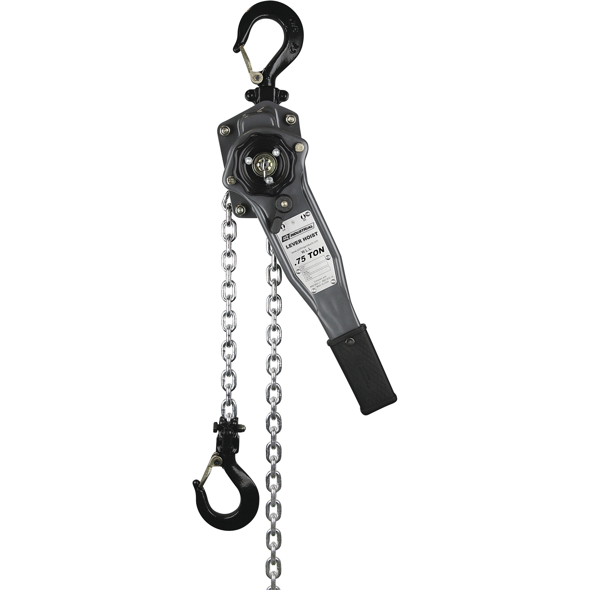 OZ Lifting Products Industrial Series Manual Lever Hoist â 3/4-Ton Capacity, 10ft. Lift, Model OZIND075-10LH