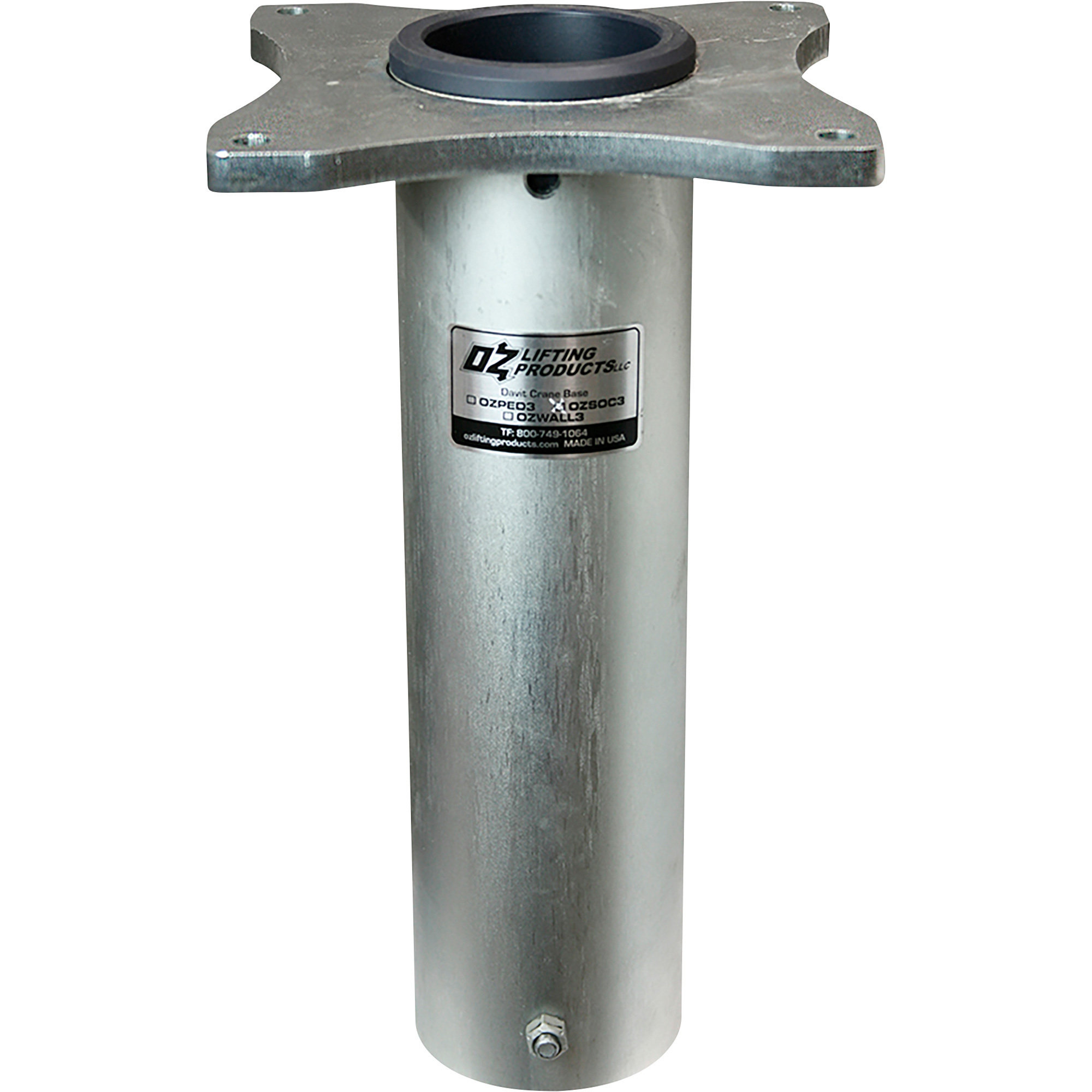 OZ Lifting Products Socket Base for Steel Davit Crane Series â Model OZSOC3