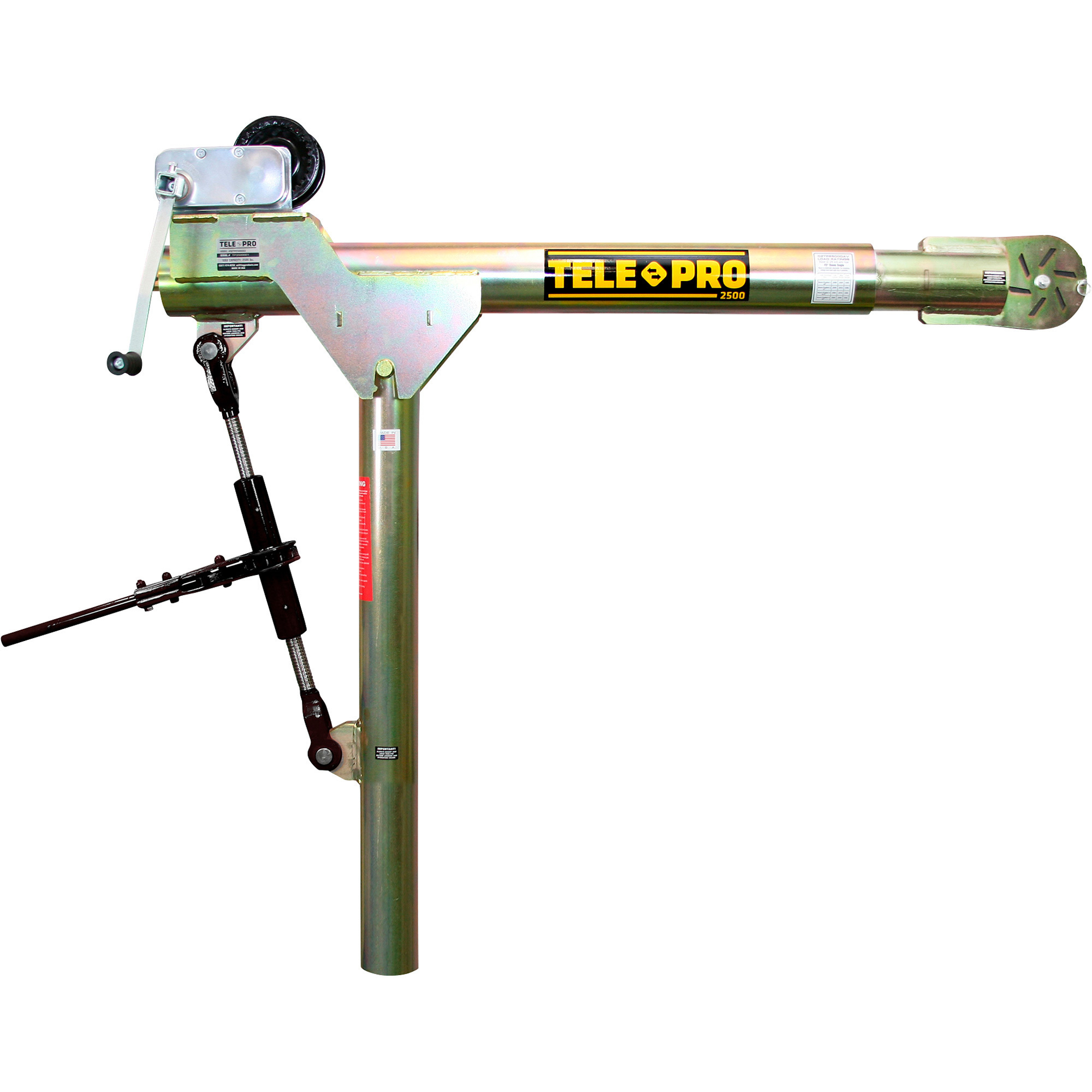 OZ Lifting Products Tele-Pro Davit Crane â 2500Lb. Capacity, 64.50 Height, Model OZTP2500DAV