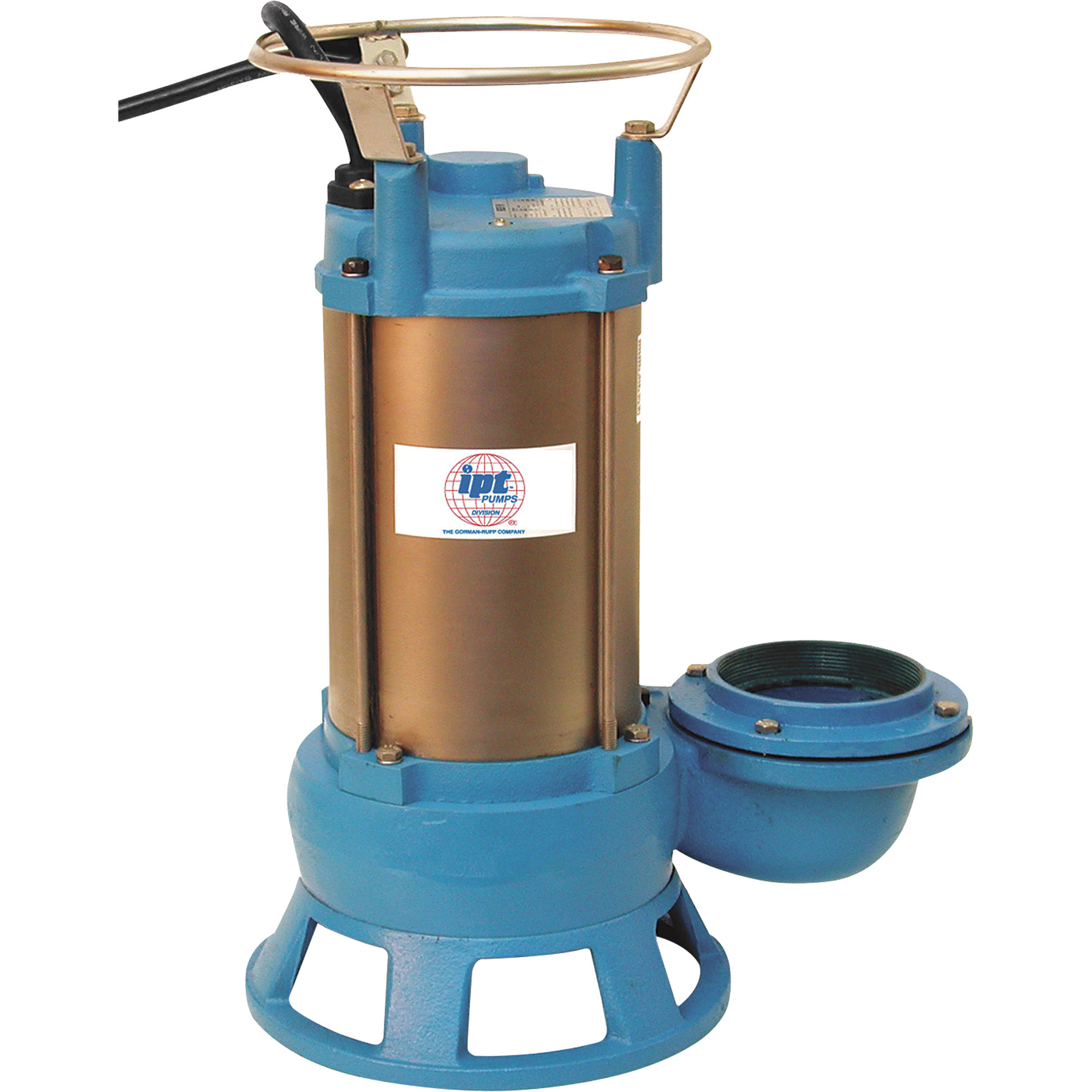 IPT Centrifugal Submersible Shredder Sewage Water Pump â 7,200 GPH, 1 HP, 2Inch Ports, Model 5760-IPT-95
