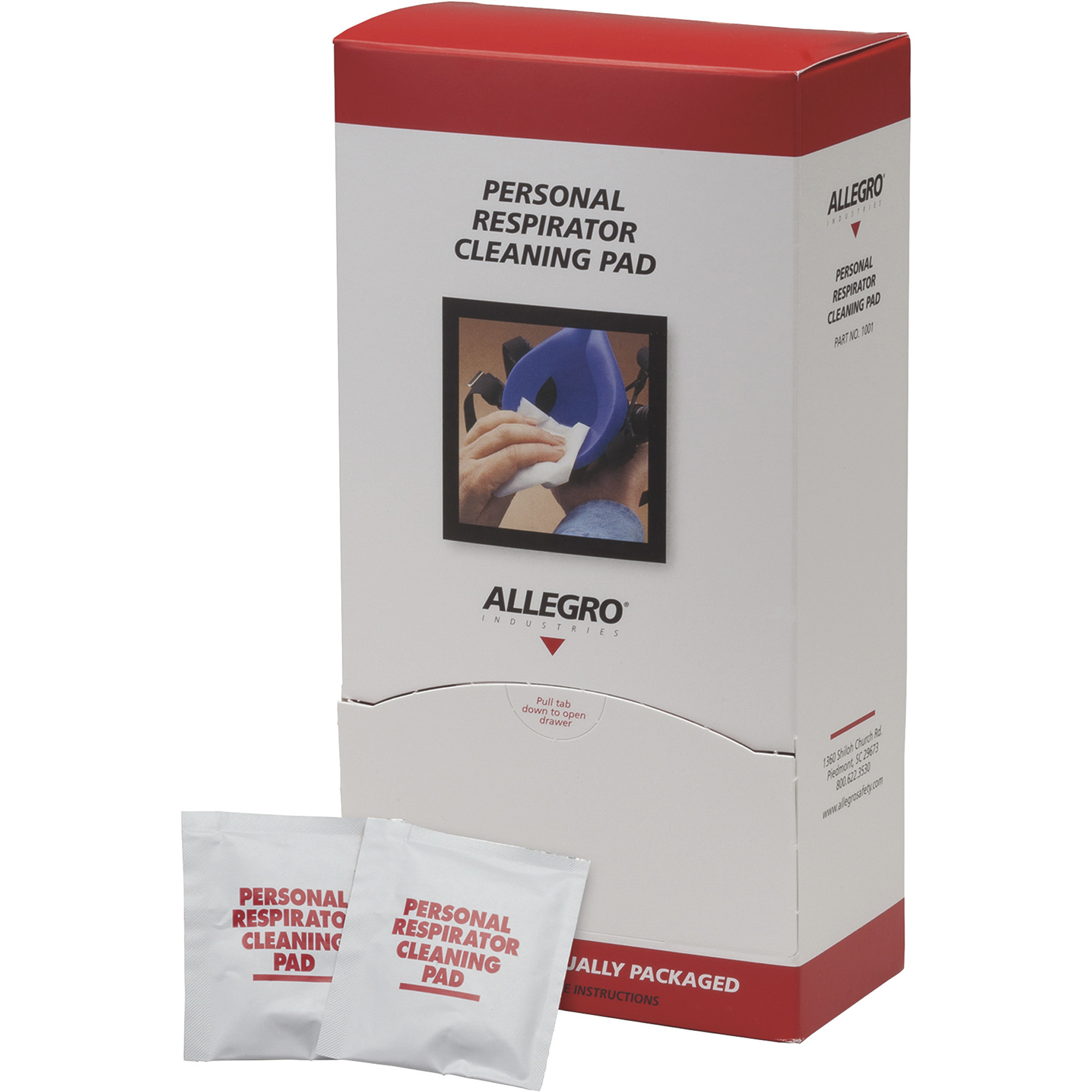 Allegro Respiratory Cleaning Wipes with Alcohol, 100-Count, Model 1001