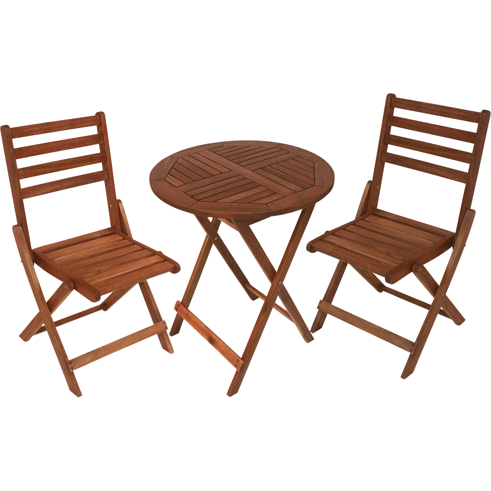Leigh Country 3-Piece Acacia Wood Bistro Set â Table with 2 Chairs