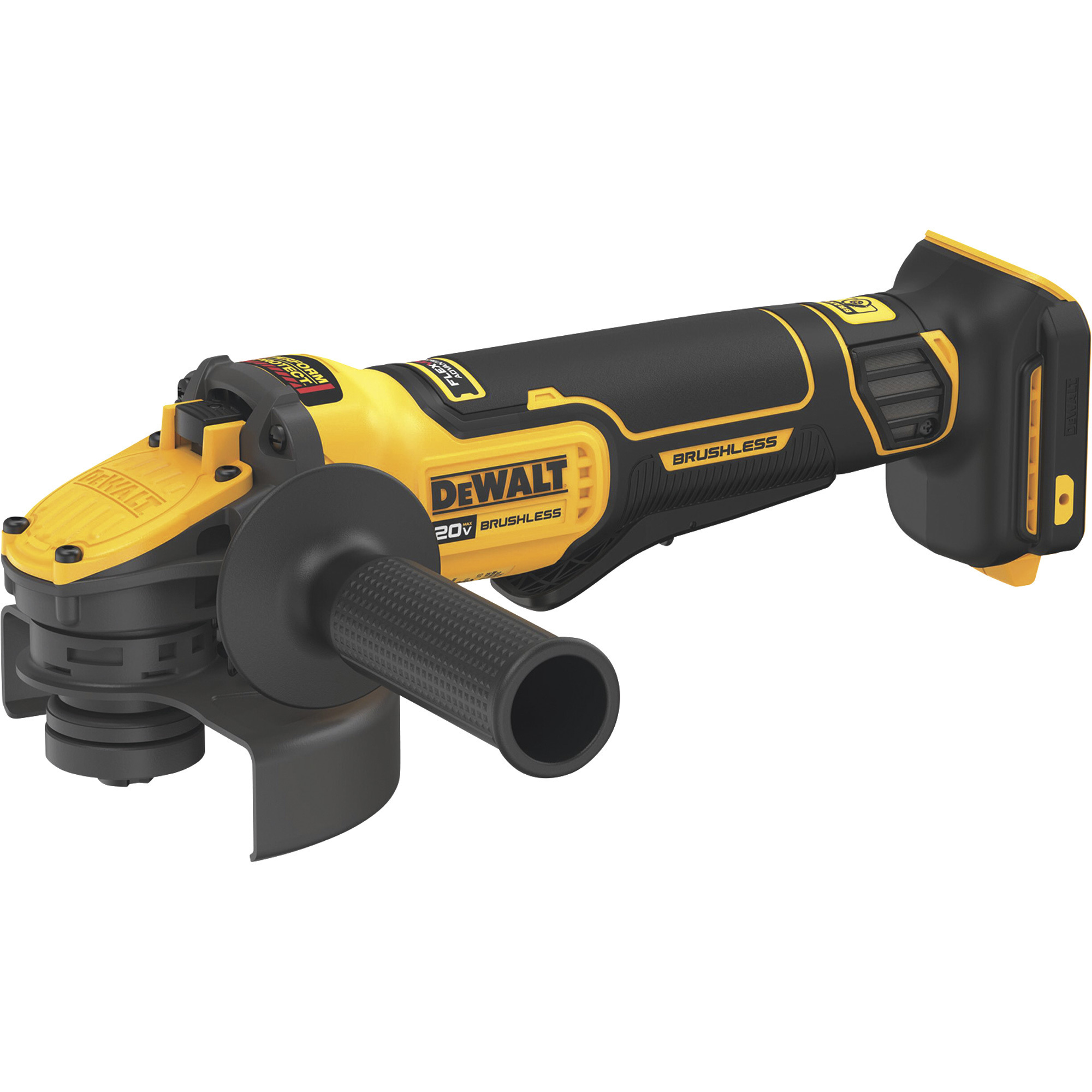 DEWALT MAX 4 1/2Inch-5Inch Brushless Cordless Paddle Switch Angle Grinder with FlexVolt Advantage, Tool Only, 20 Volt, Model DCG416B