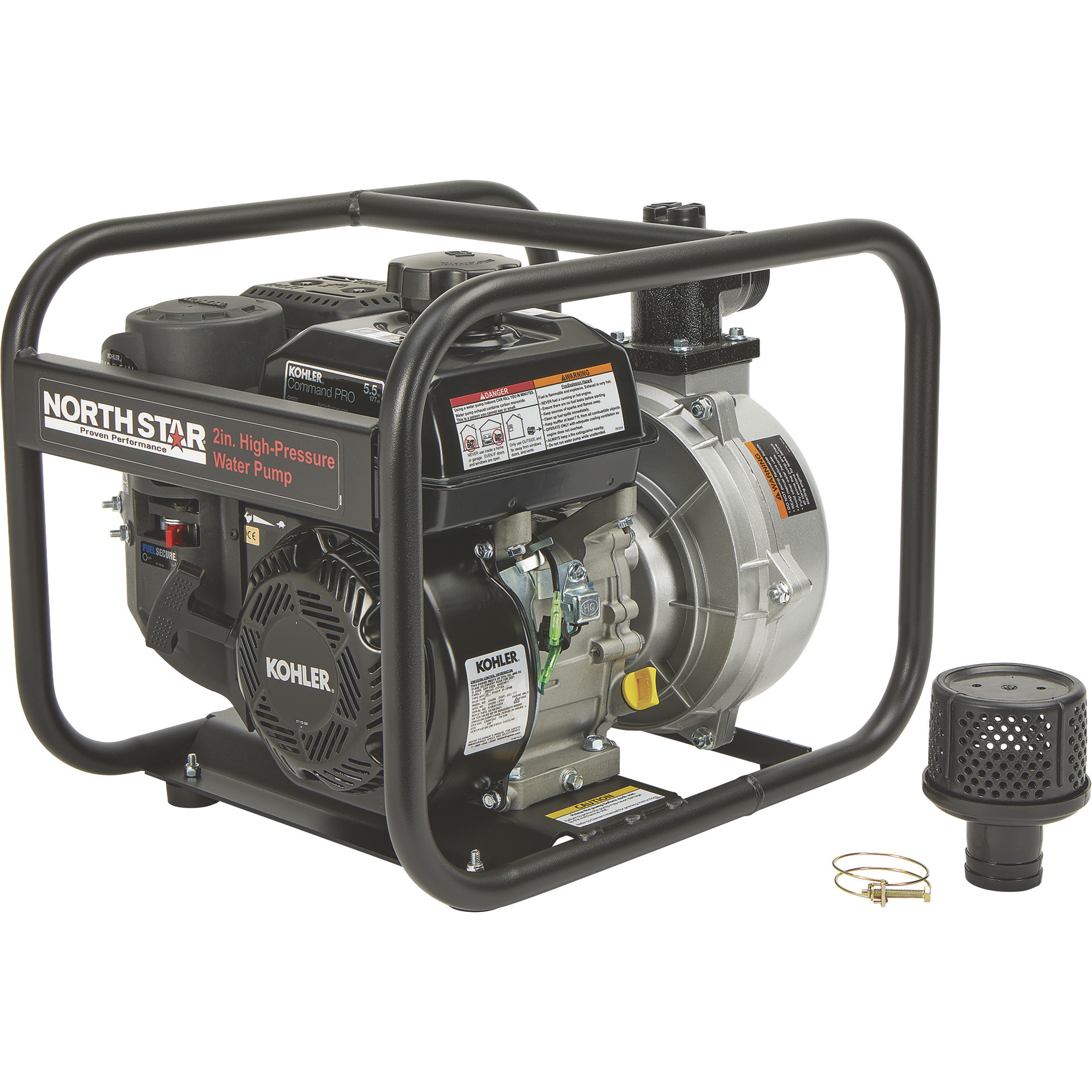 NorthStar High-Pressure Water Pump, 8120 GPH, 94 PSI, 2Inch Ports, 177cc Kohler CH255 Engine