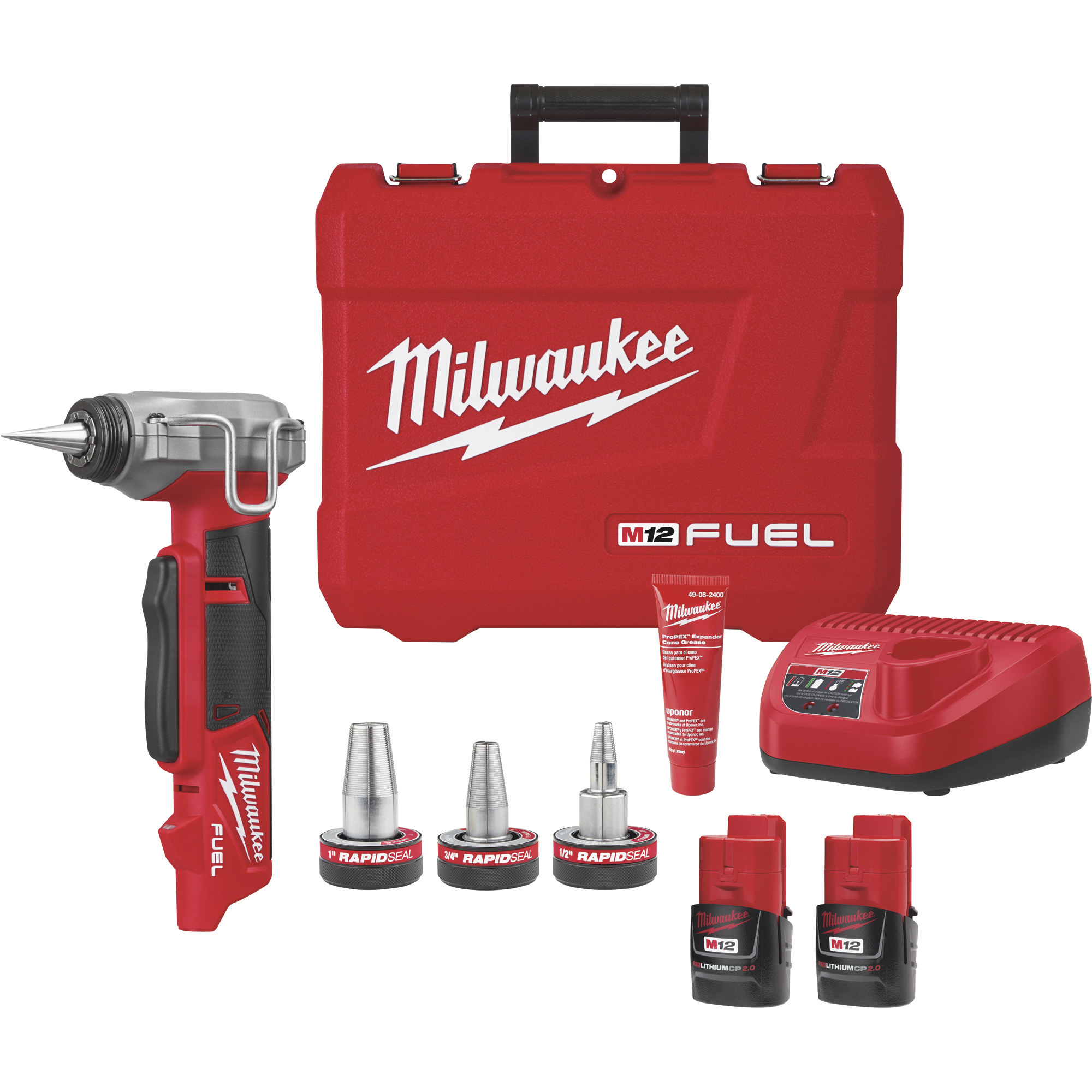 Milwaukee M12 FUEL Cordless ProPEX Expander, 3/8Inch-1Inch, 2 Batteries, Model 2532-22