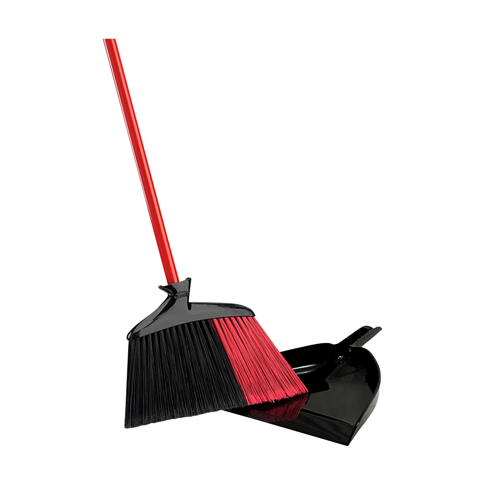Libman Extra-Wide 13 3/4in Angle Broom with Dust Pan, 54 1/2Inch L Handle, Model 905