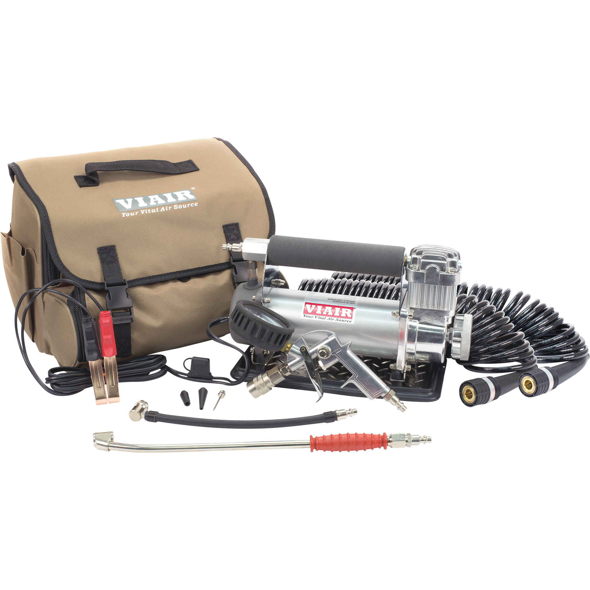 Viair 450P-RV 12 Volt Automatic Portable Tire Inflator Air Compressor Kit, 150 Max. PSI, Model 450P-RV