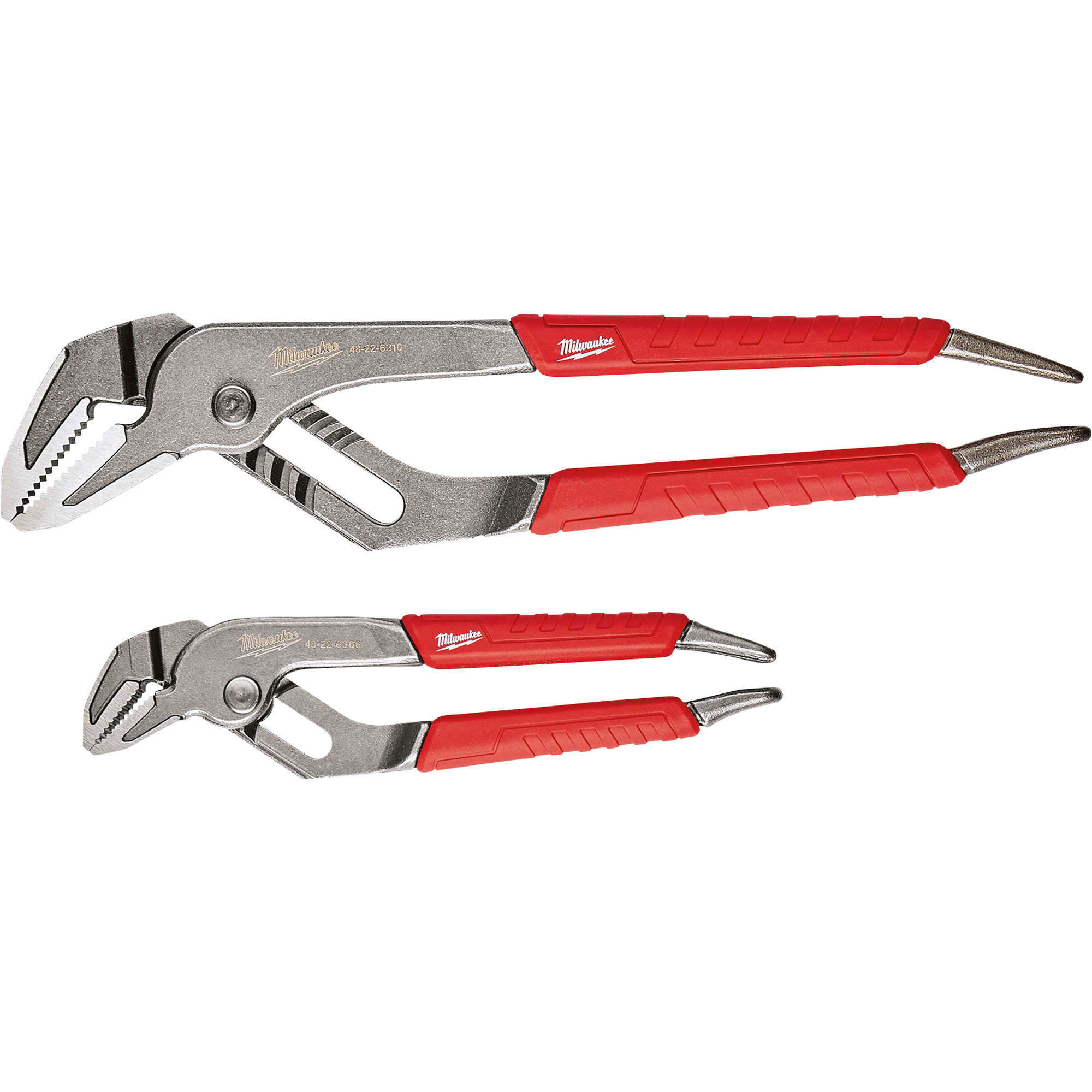 Milwaukee PUNCH Straight-Jaw Pliers, 2-Pk, 6Inch L and 10Inch L, Model 48-22-6330