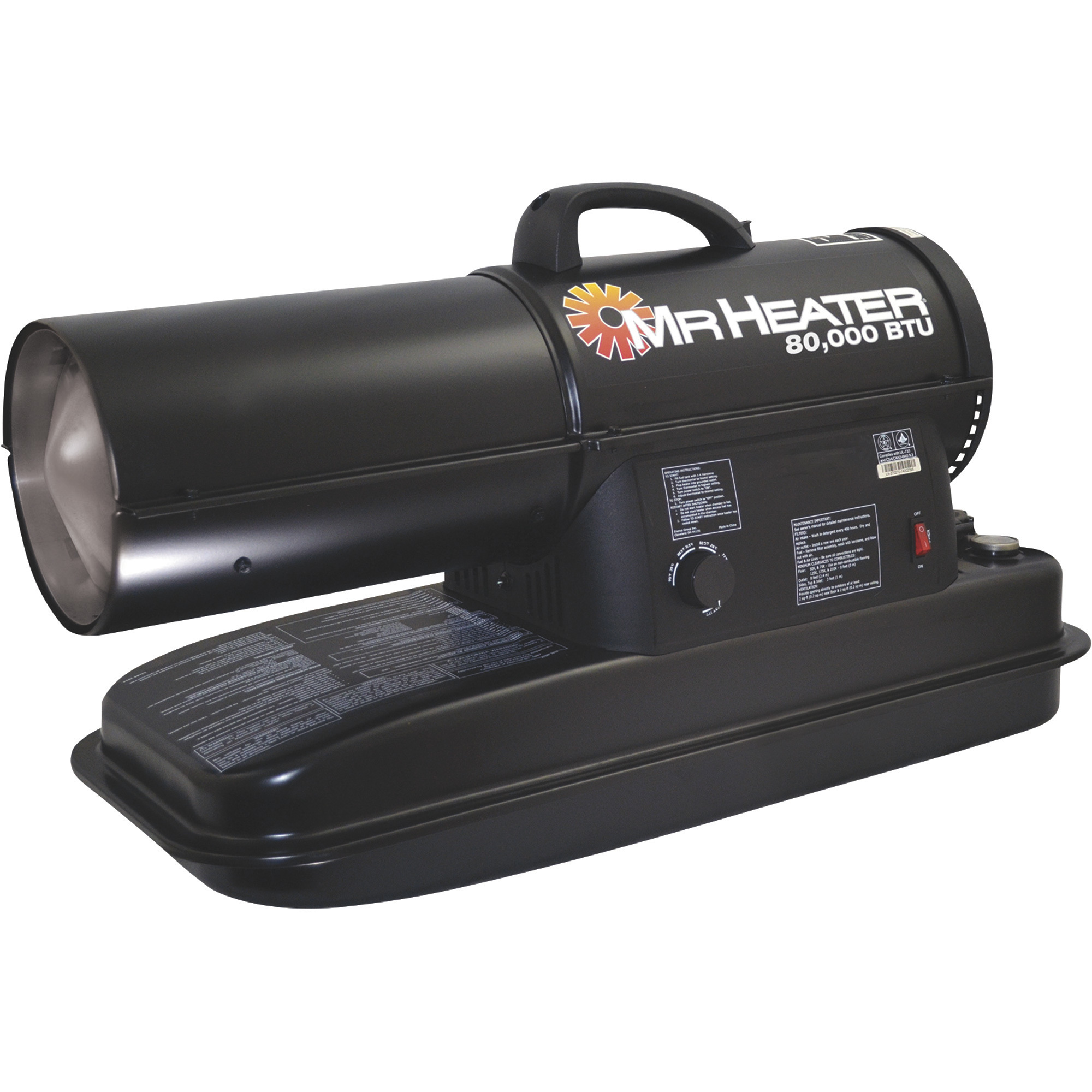 Mr. Heater Forced Air Kerosene Heater, 80,000 BTU, 2000 Sq. Ft. Capacity, Model F210180