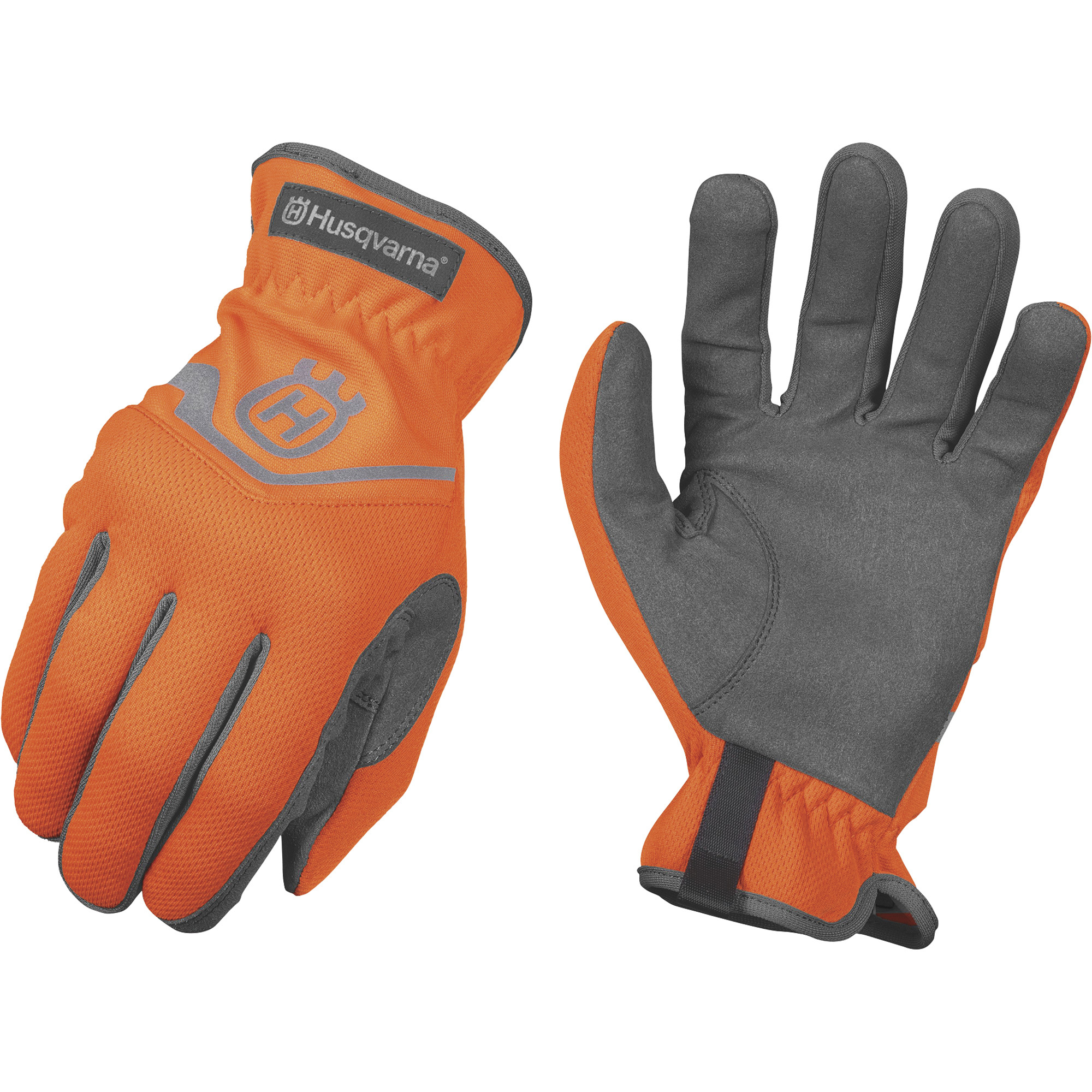 Husqvarna Classic Work Gloves âMedium Size, Orange/Gray