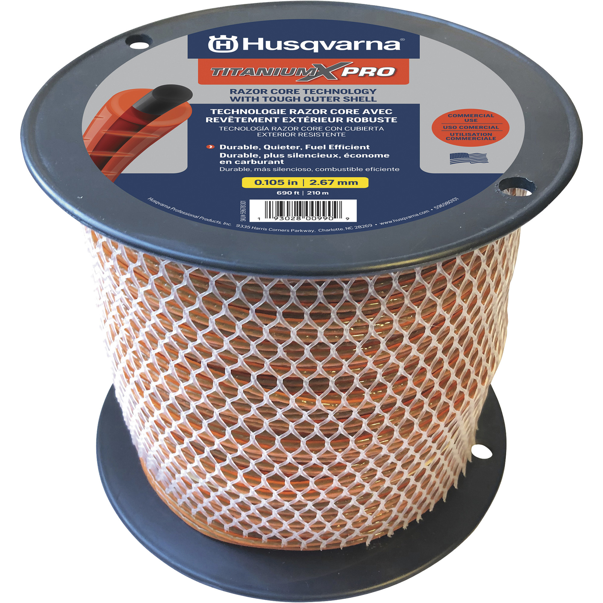 Husqvarna Titanium XPro Trimmer Line â 0.105Inch Diameter x 690ft.L, 3-Lb. Spool