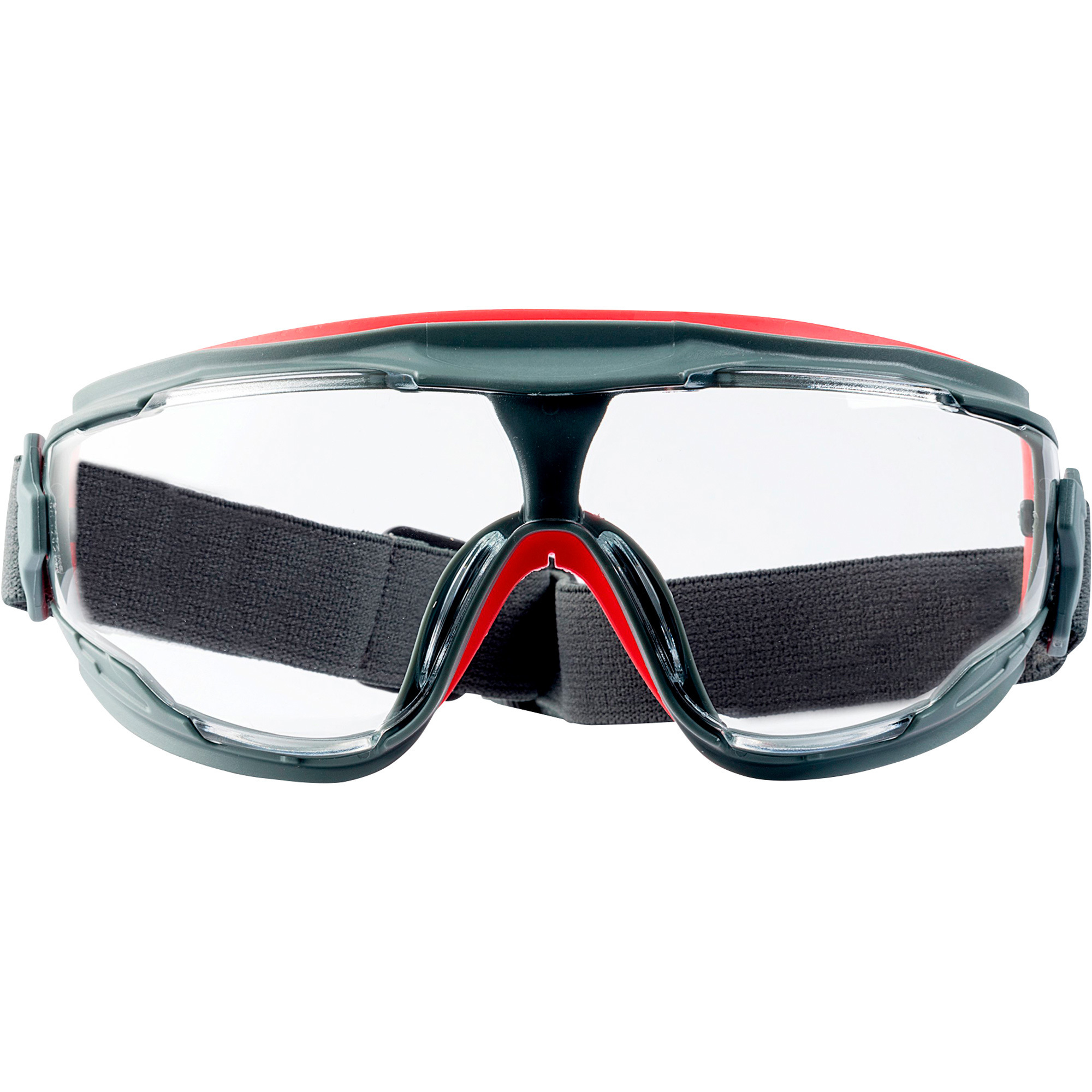 3M Safety Goggles with Scotchgard Protector, Clear Anti-Fog, Anti-Scratch Impact-Resistant Lenses, Gray/Red Frames, Model 47212H1-VDC